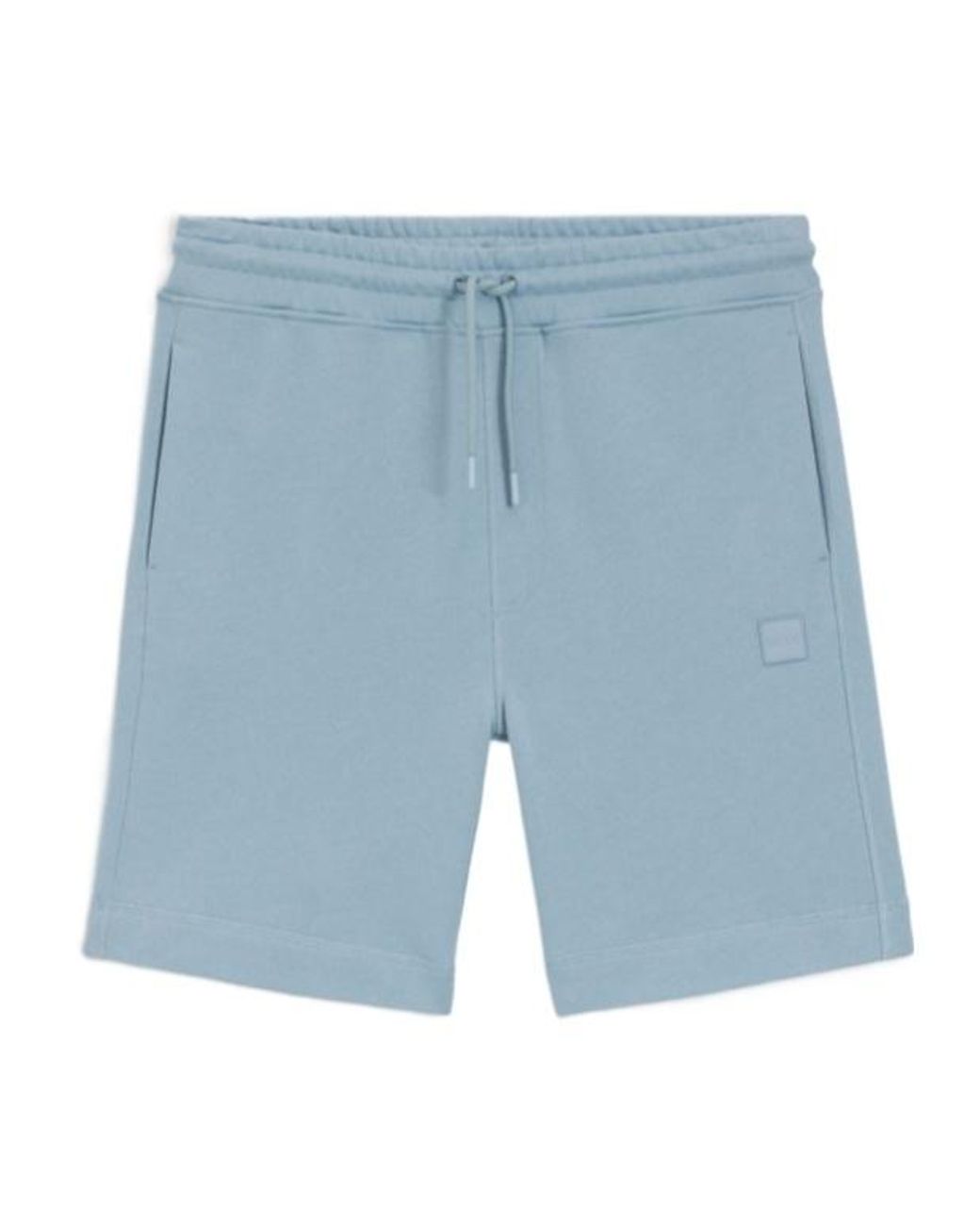 Boss Blue Drawstring Logo-Detail Shorts for men
