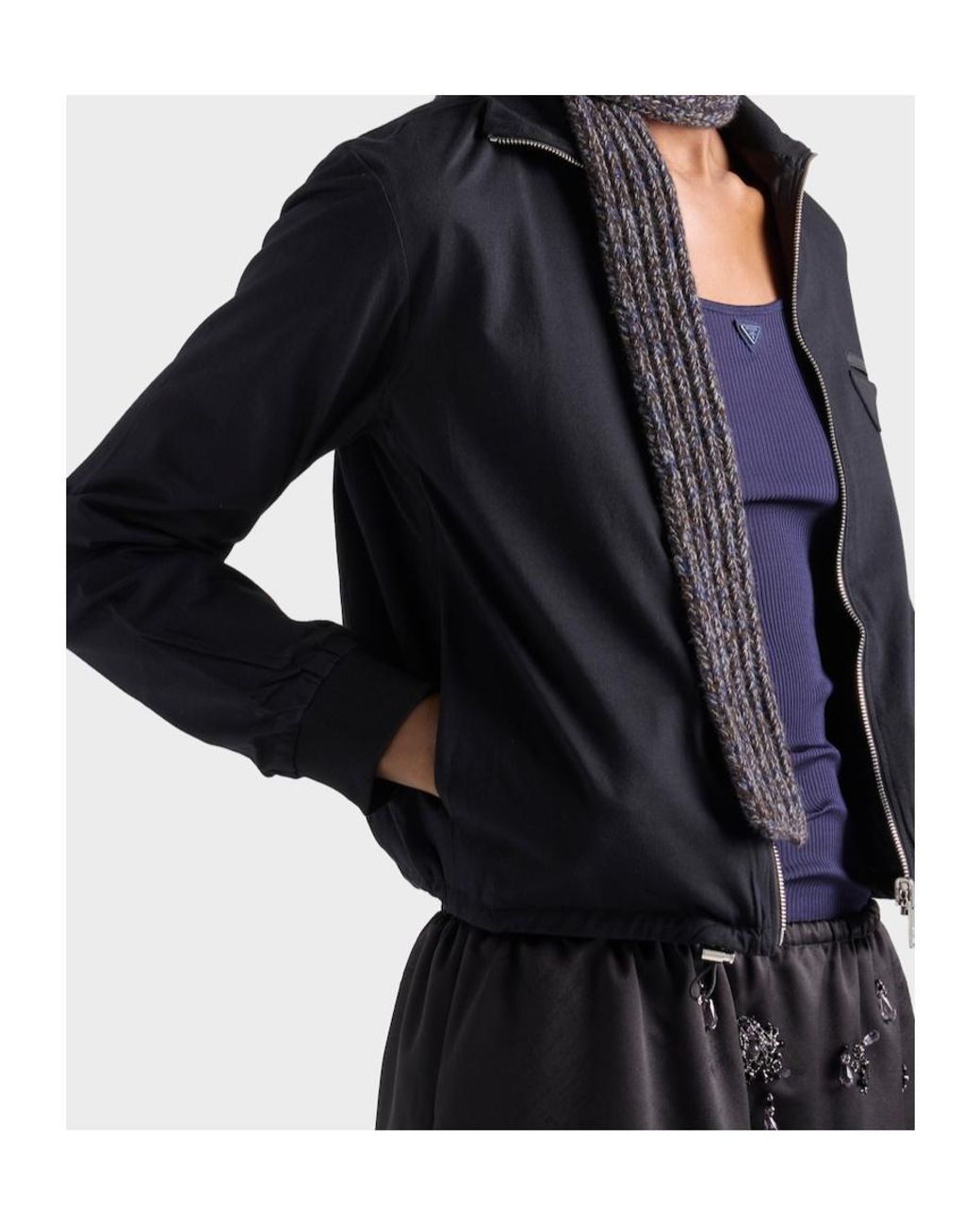 Prada Blue Reversible Zip-Up Jacket