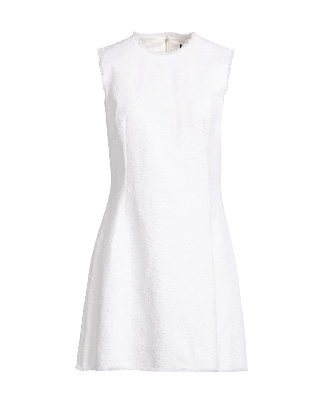 Dolce & Gabbana White Mini Dress Cotton, Linen, Polyamide