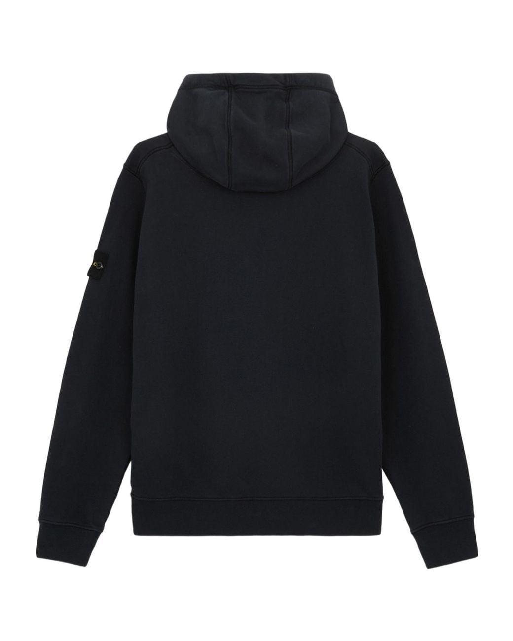Stone Island Blue Logo Patch Drawstring Hoodie for men