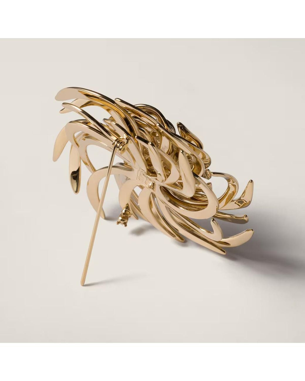 Miu Miu Metallic Logo-Engraved Brooch