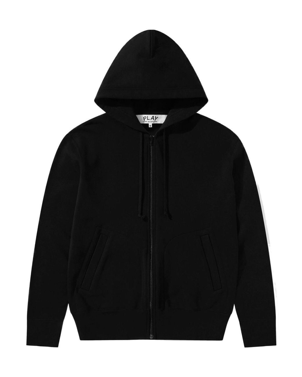 COMME DES GARÇONS PLAY Black Drawstring Zip-Up Hoodie for men