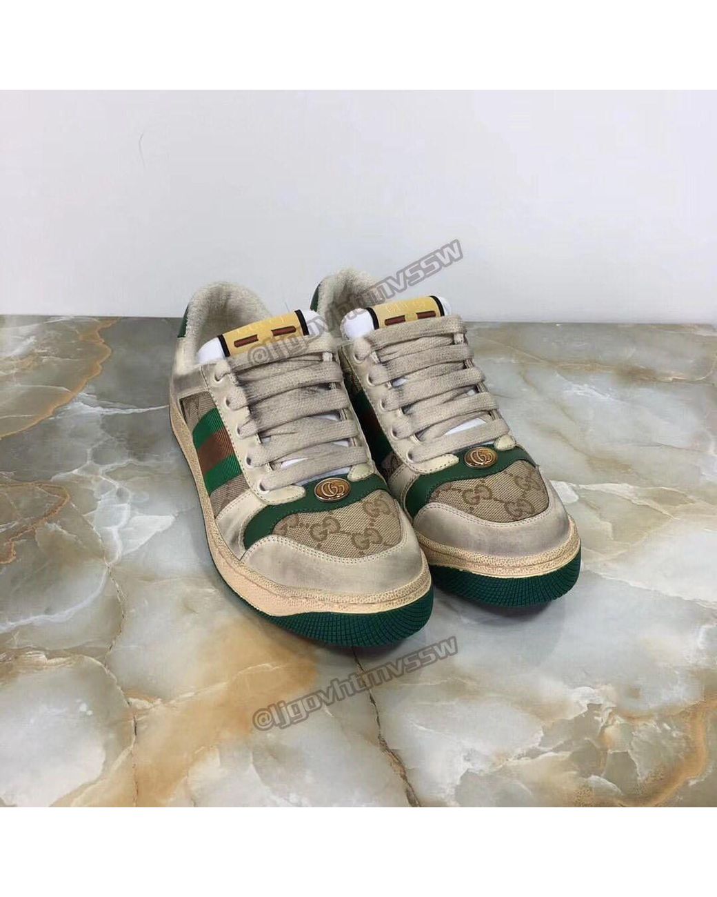 Gucci Green Screener Casual Sneakers for men