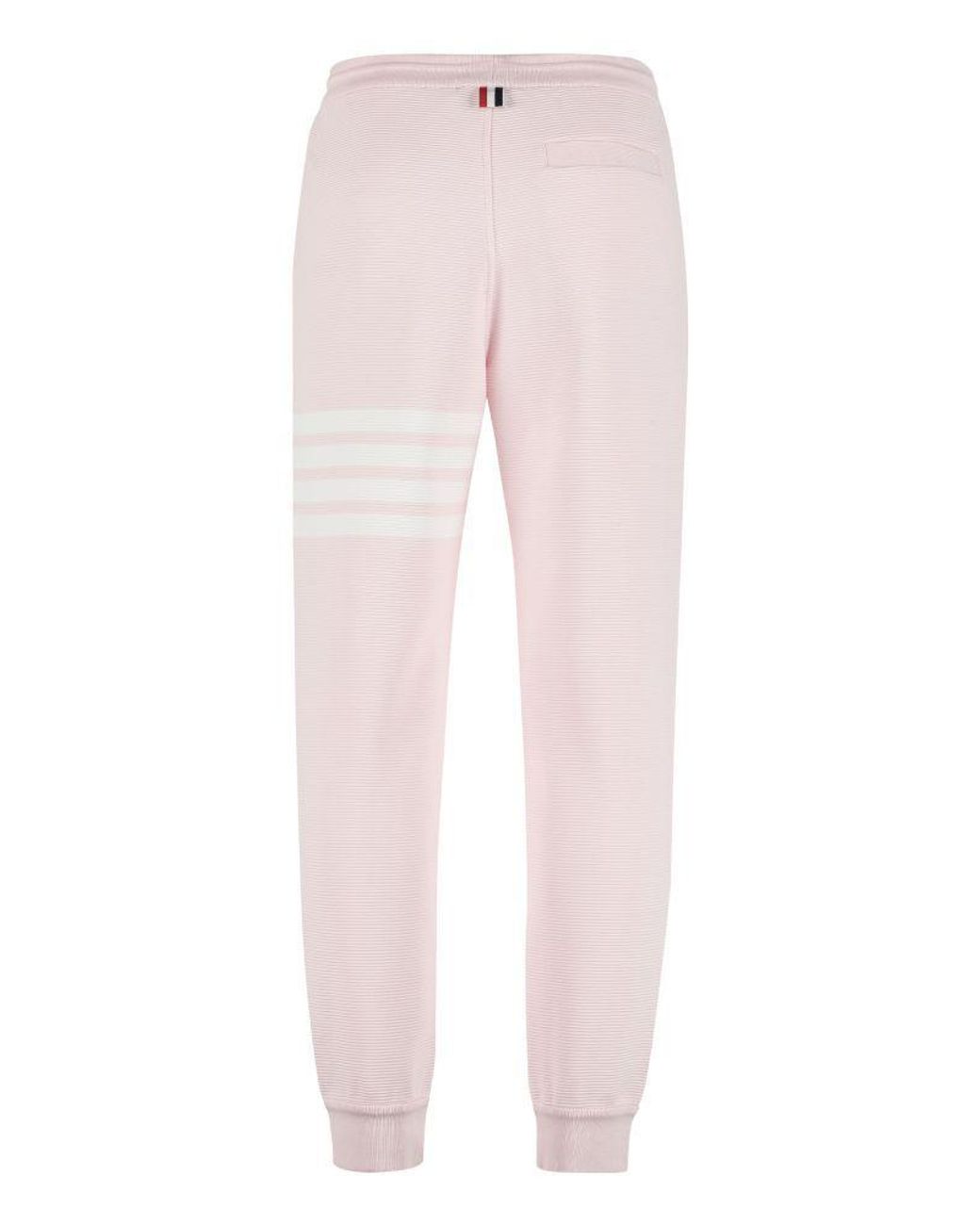 Thom Browne Pink Ottoman Rib 4-Bar Stripe Track Pants for men