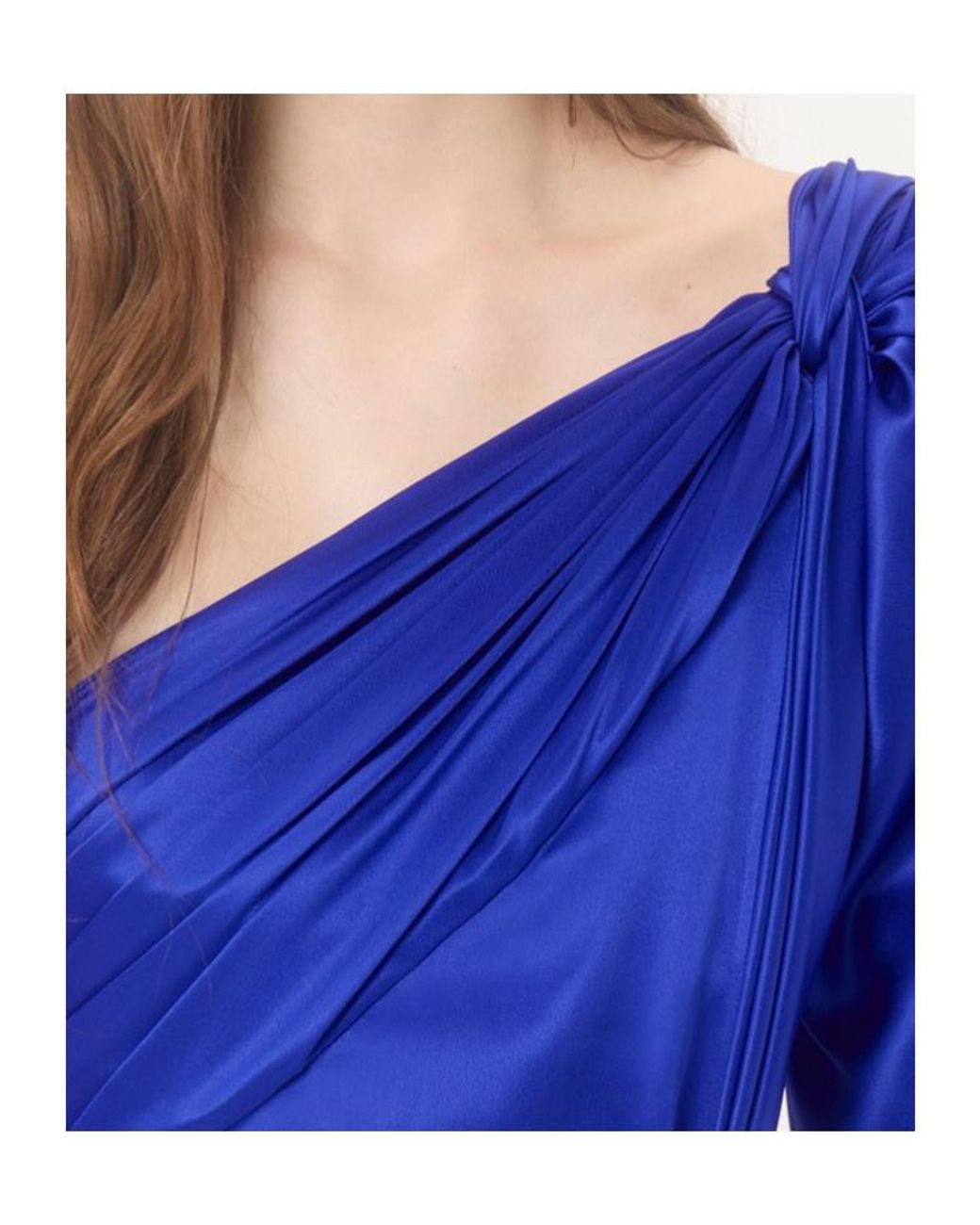 Valentino Blue Crepe Satin Gown