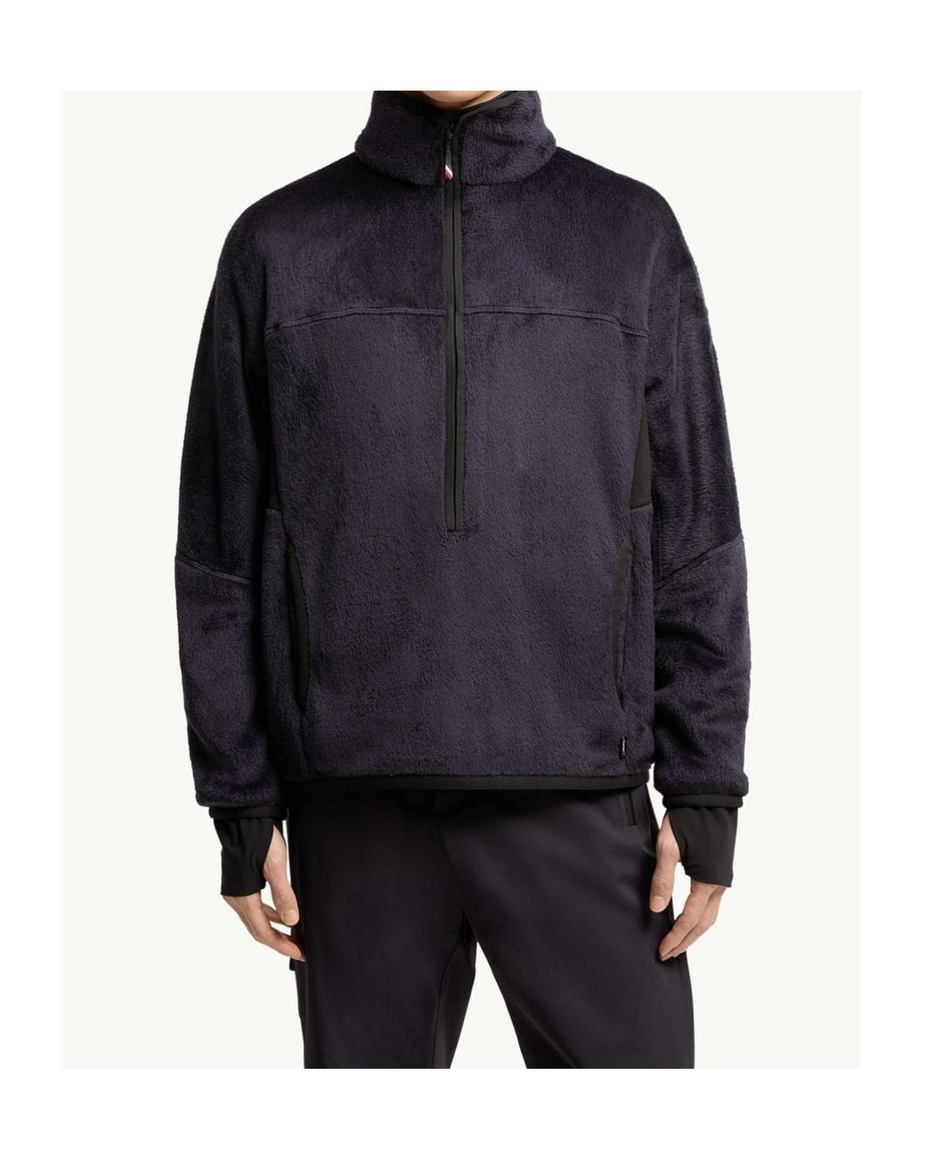 Moncler Blue Polartec Sweatshirt for men