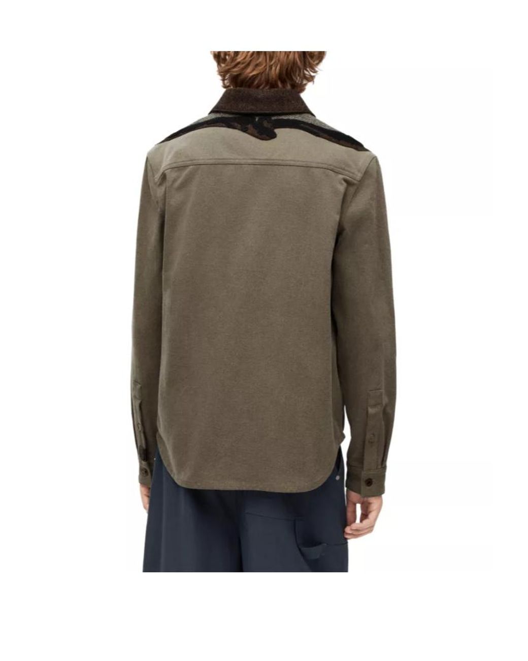 Loewe Brown Deer Intarsia Overshirt for men
