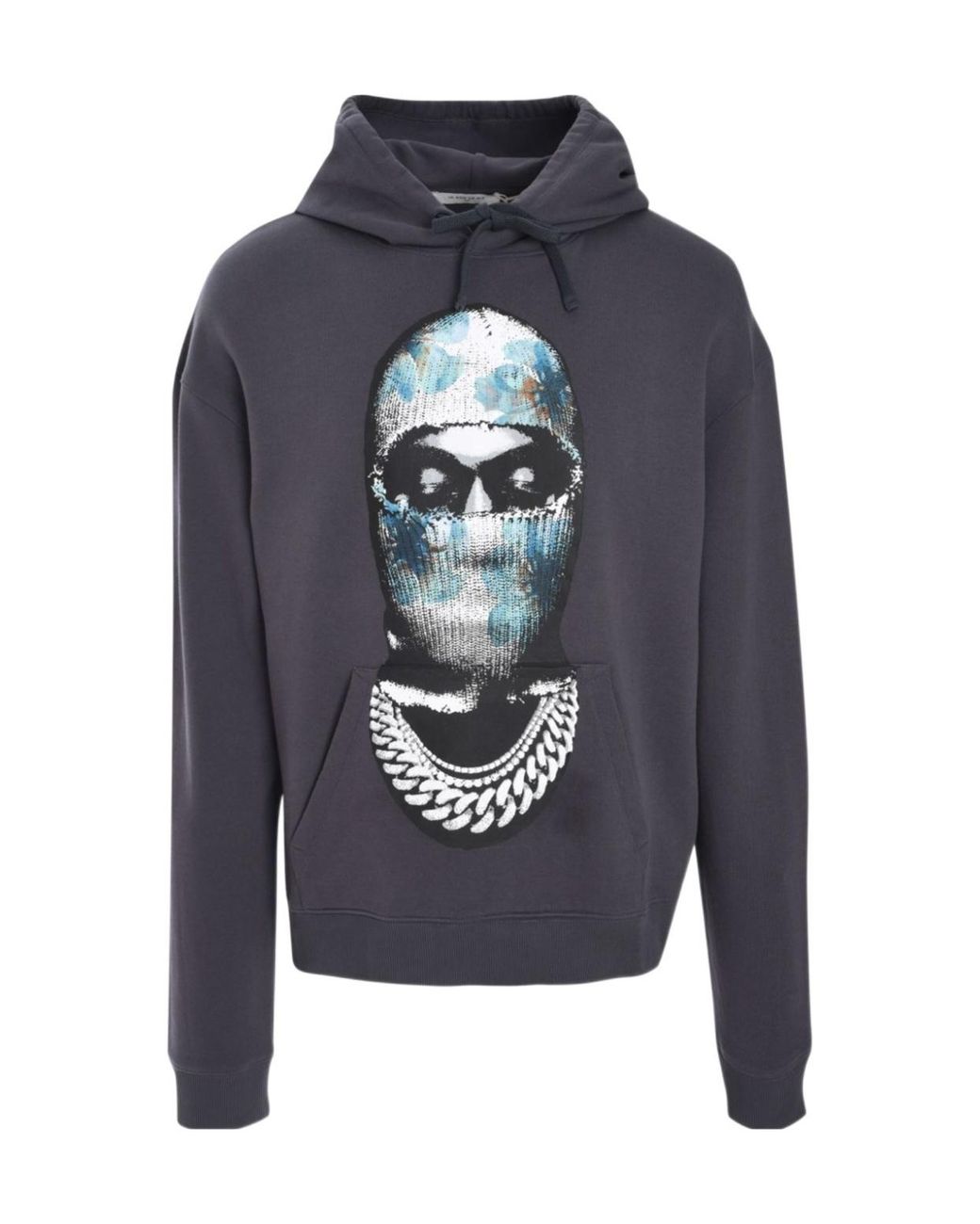 Ih Nom Uh Nit Blue Graphic-Print Cotton Hoodie for men