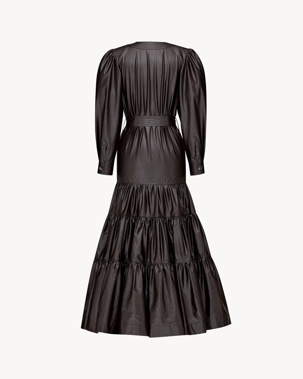Saint Laurent Black Saharienne Prairie Dress