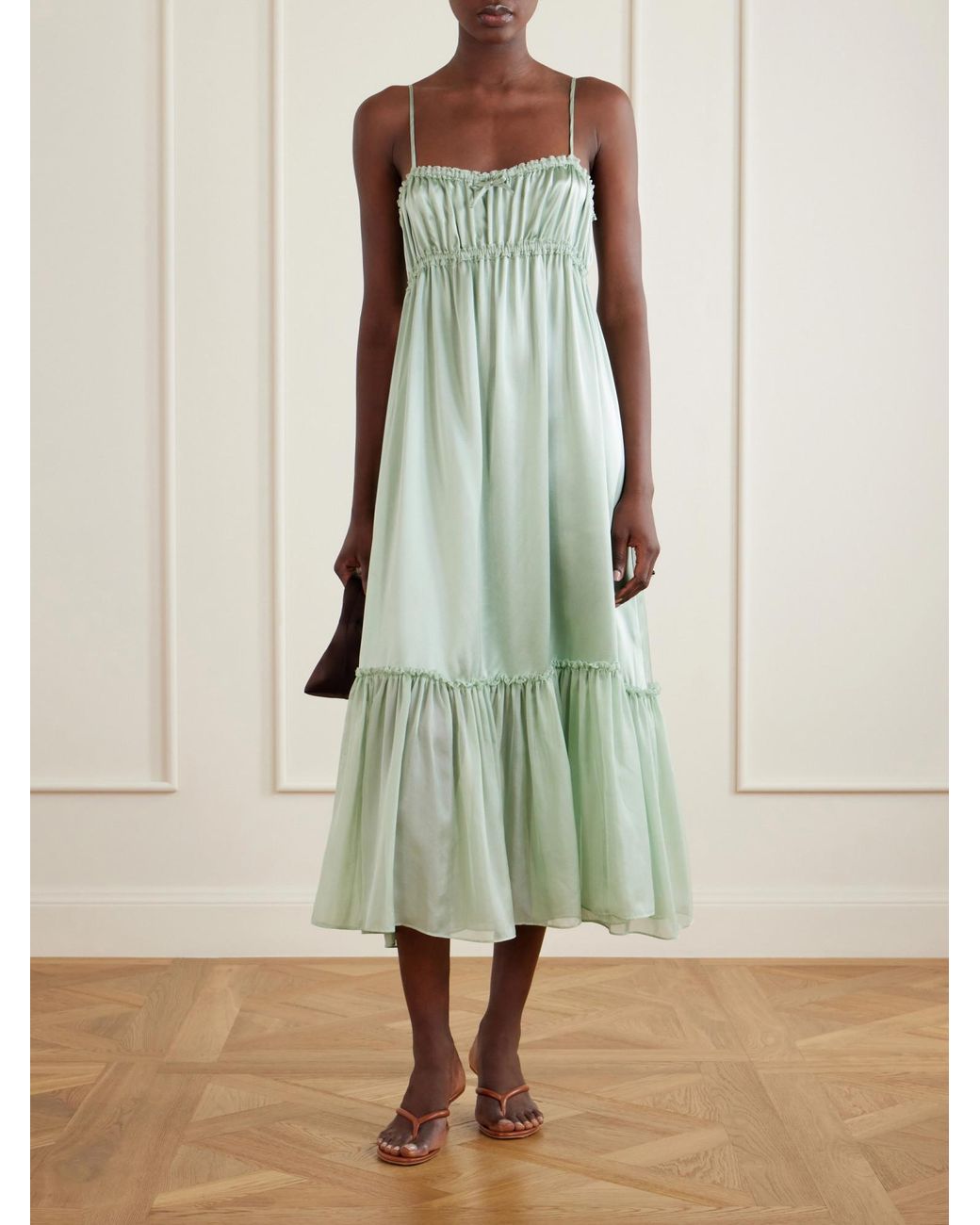 Ulla Johnson Green Silk Maxi Dress