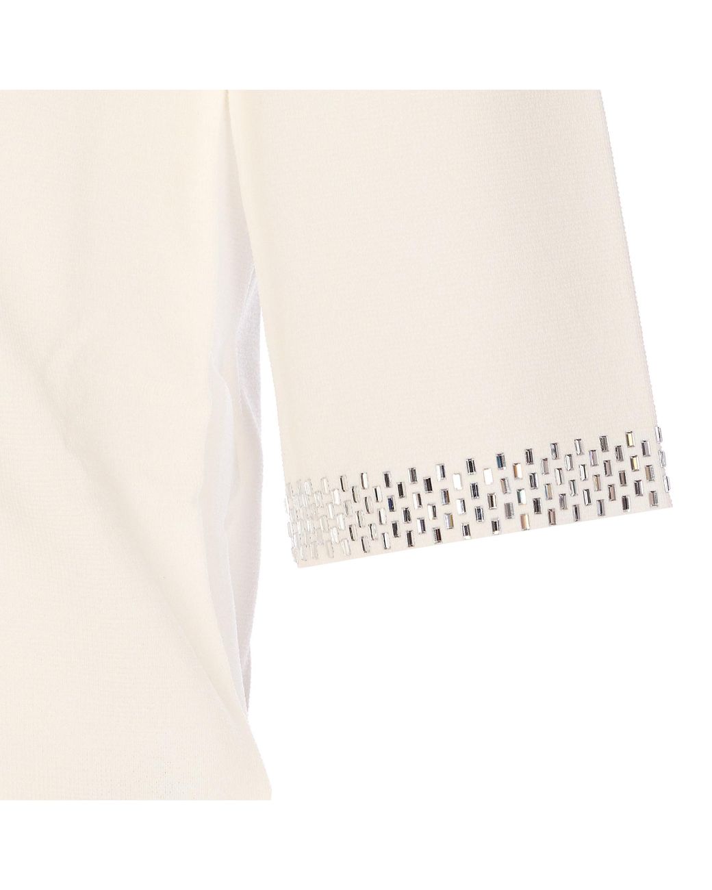 Liu Jo Natural Embellished V-Neck Jumper