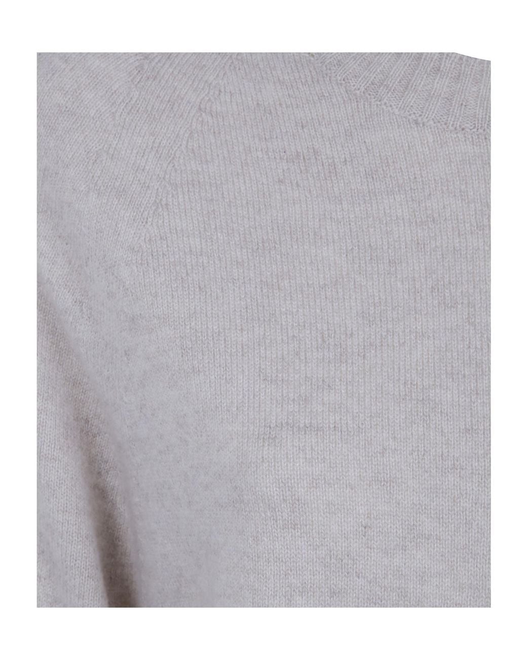 D.exterior Gray Cashmere Crew Neck Sweater