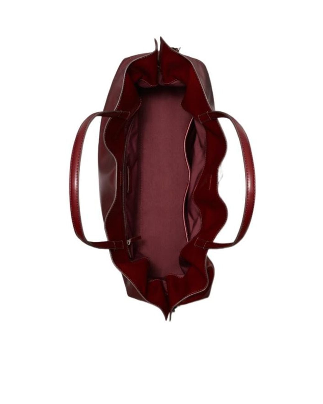 Tory Burch Red Ella Natuura Drawstring Tote Bag