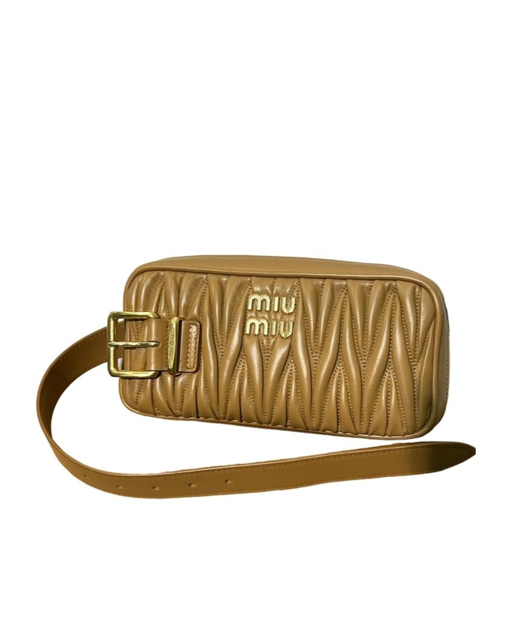 Miu Miu Metallic Logo Clutch Bag