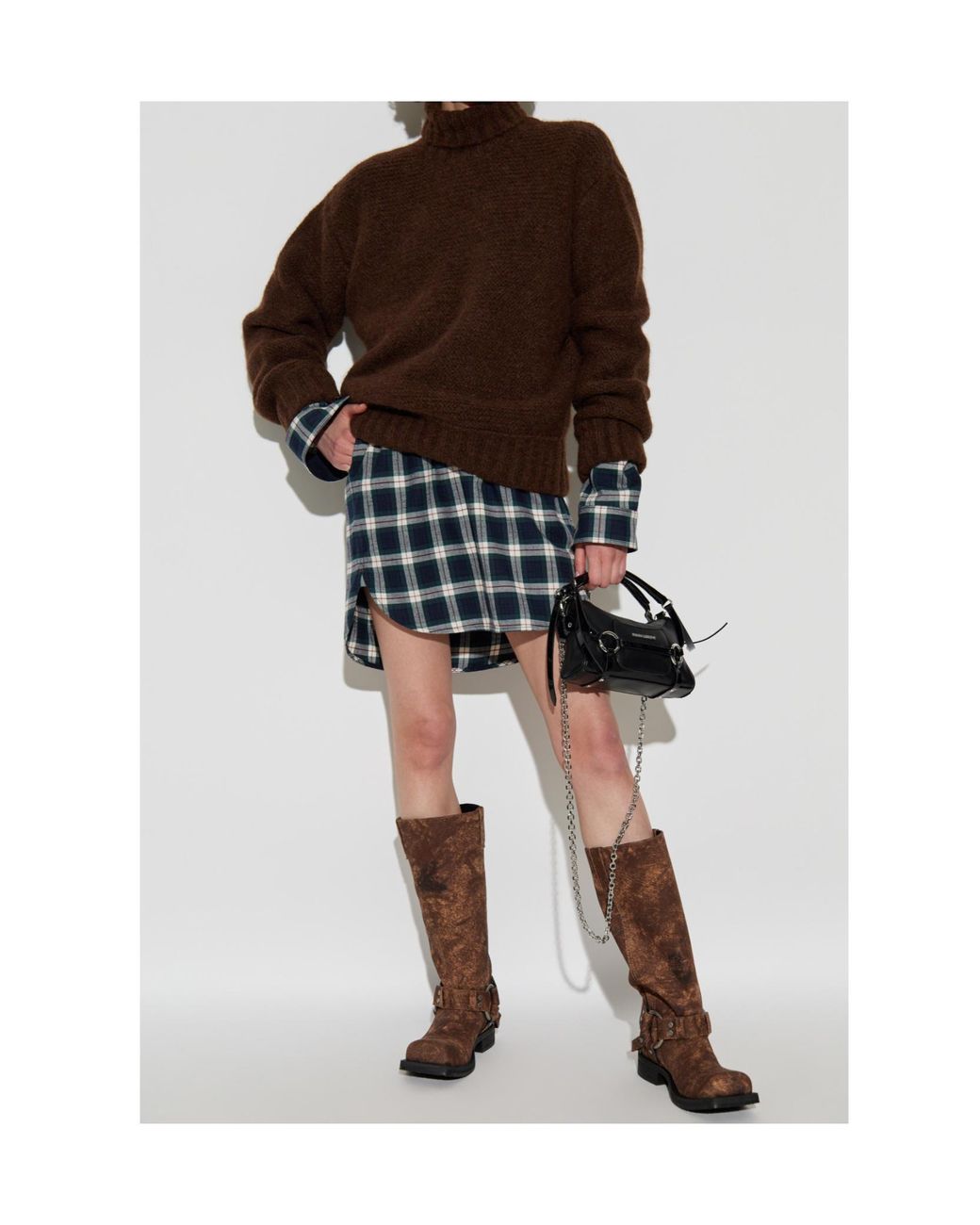 DSquared² Brown Turtleneck Long Sleeve Jumper