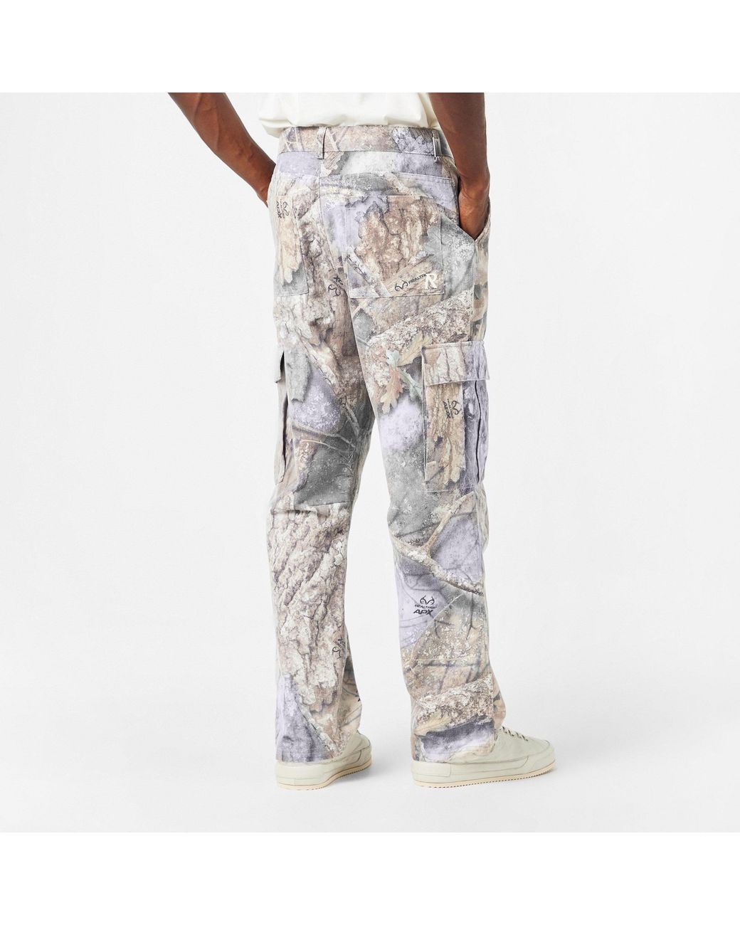 Represent Gray Patterned Cargo Pants for men