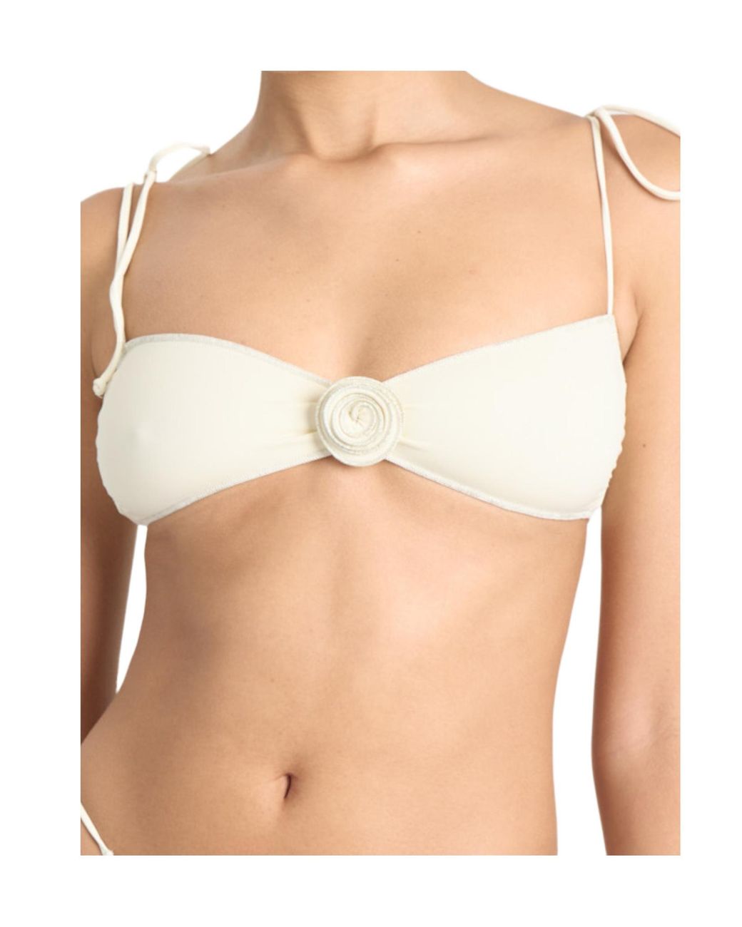 LaRevêche Natural Rose-Detail Bandeau Bikini Top