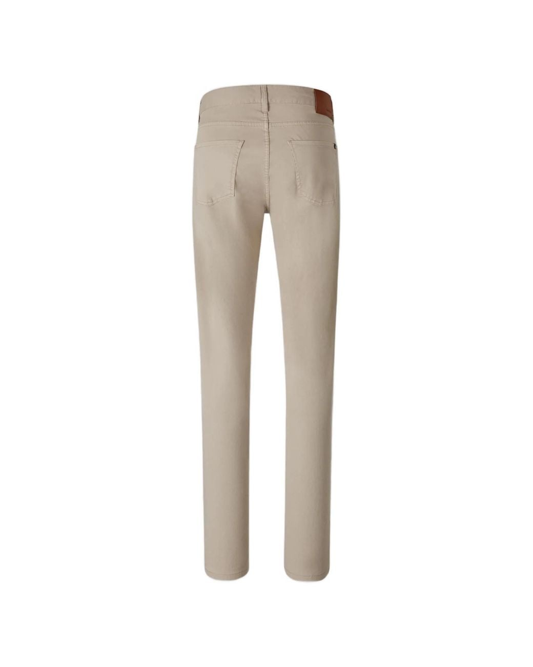 Canali Gray Logo Patch Twill Jeans for men