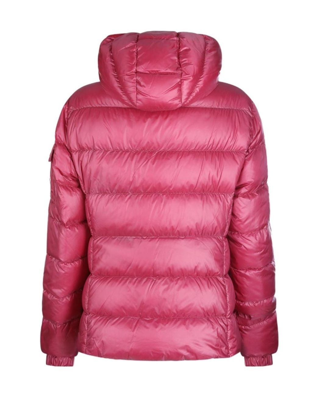 Moncler Red Glesse Zip-Up Short Padded Jacket