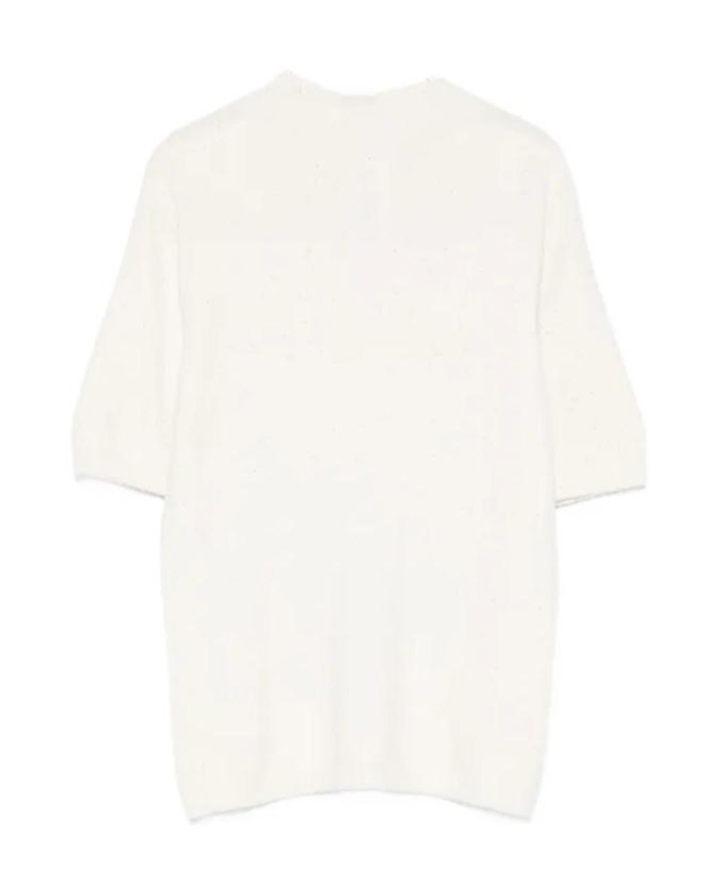 Liu Jo White Short-Sleeve Knitted Top
