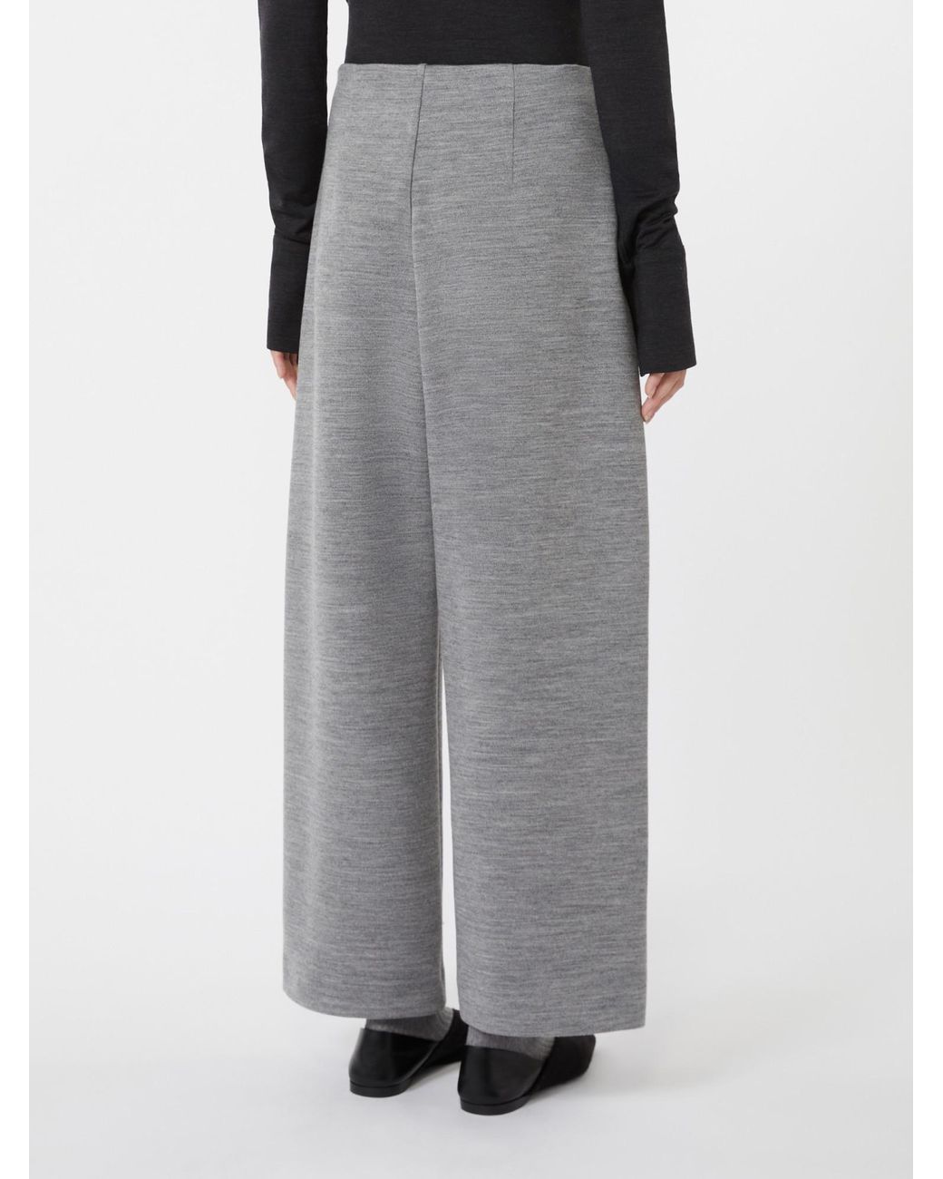 Max Mara Gray High-Waist Trousers