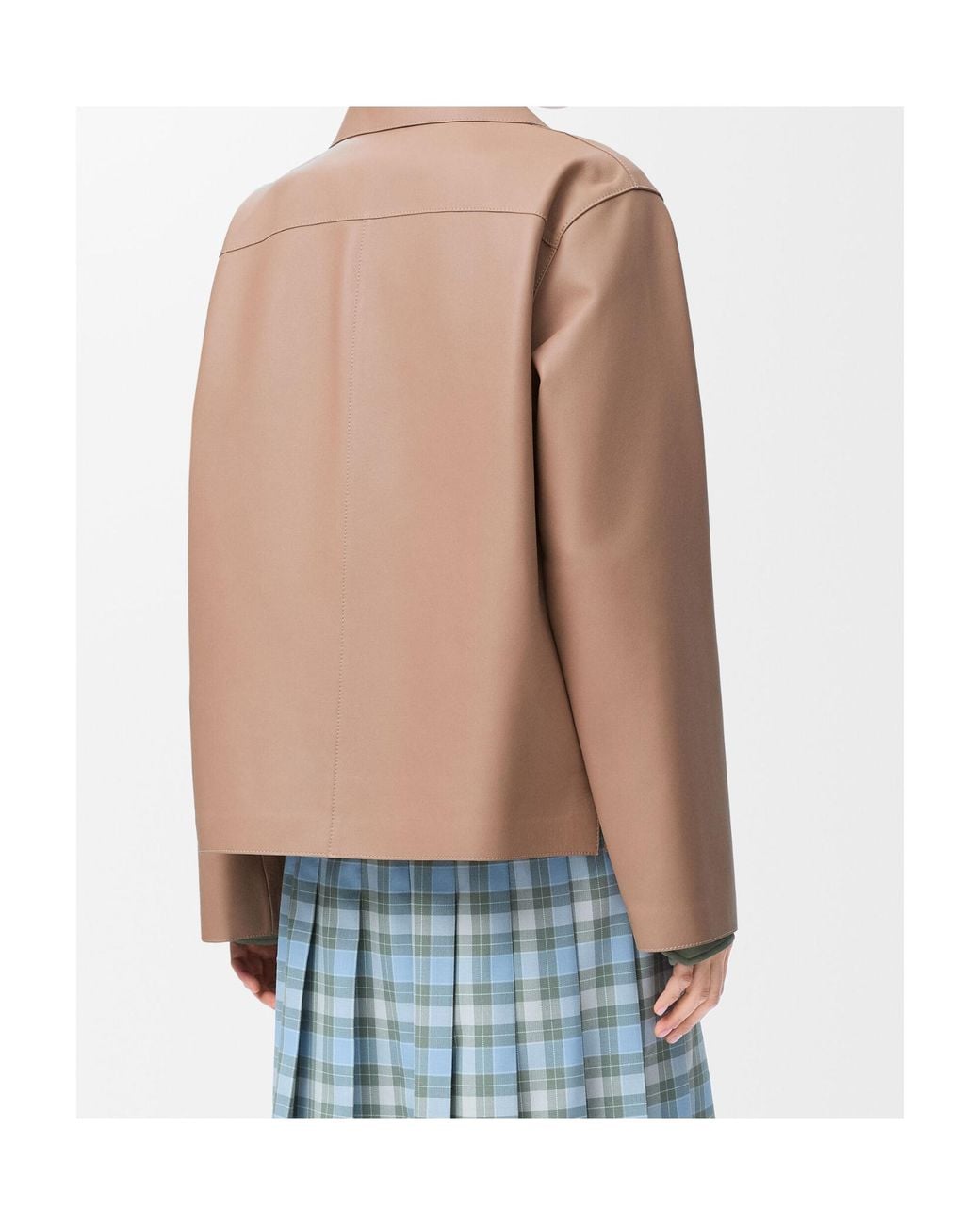 Loewe Natural Logo Embossed Leather Pyjama Jacket