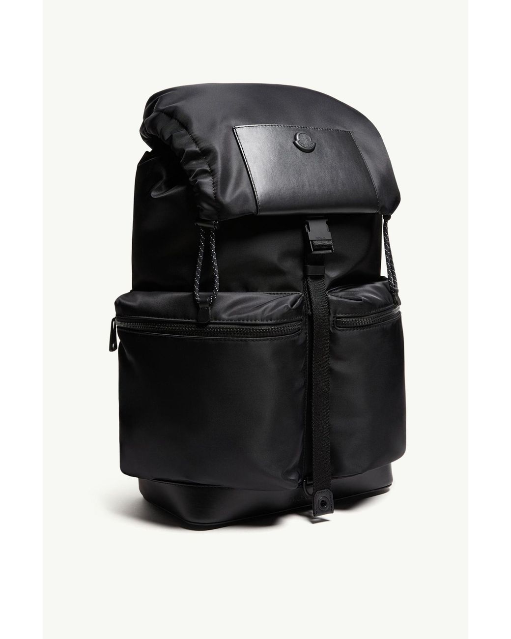 Moncler Black Kenton Logo Patch Backpack for men