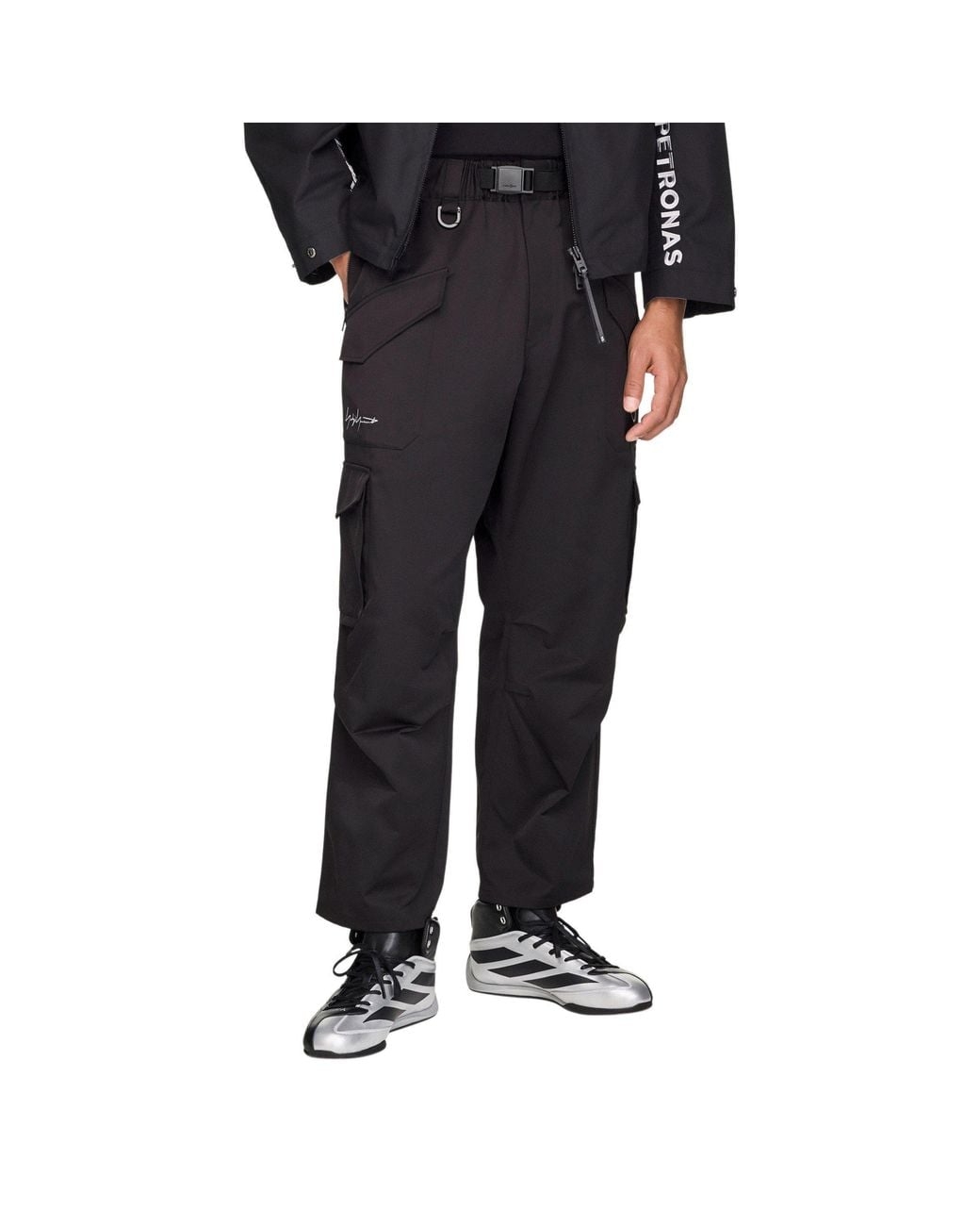 Y-3 Black Mercedes Cargo Trousers for men
