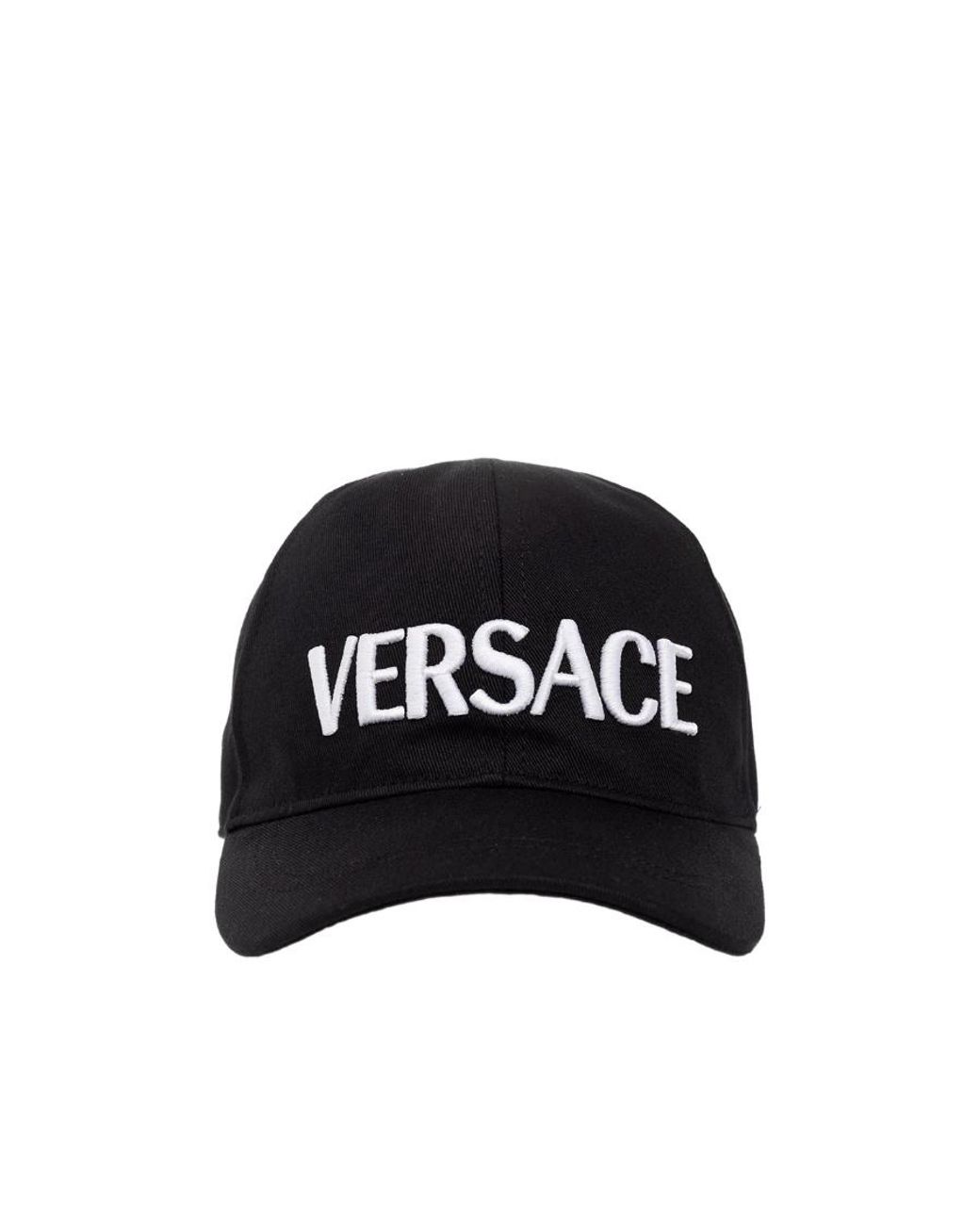 Versace Black Logo Embroidered Baseball Cap