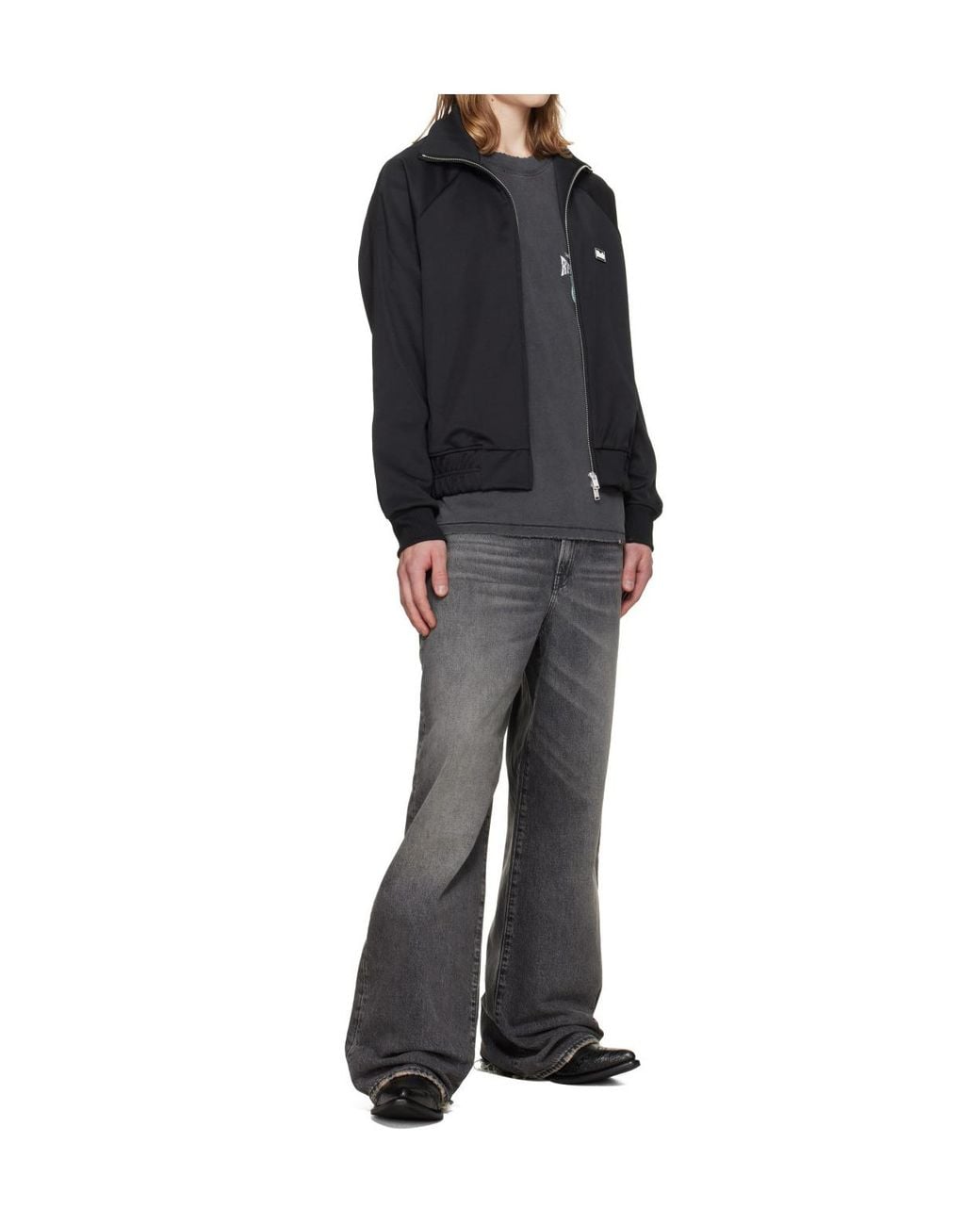 R13 Gray D'Arcy Loose Jeans for men