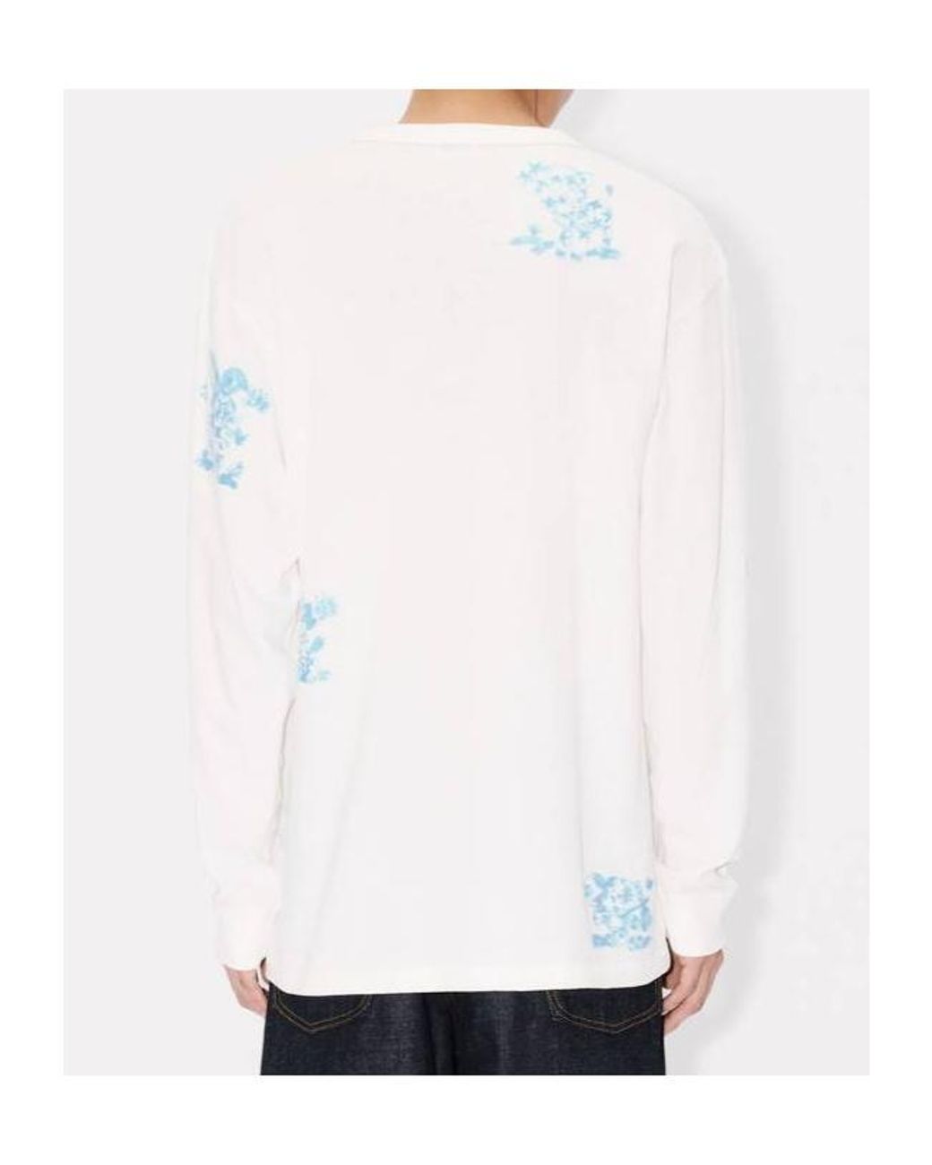 KENZO White Cartoon Print Long Sleeve T-Shirt for men