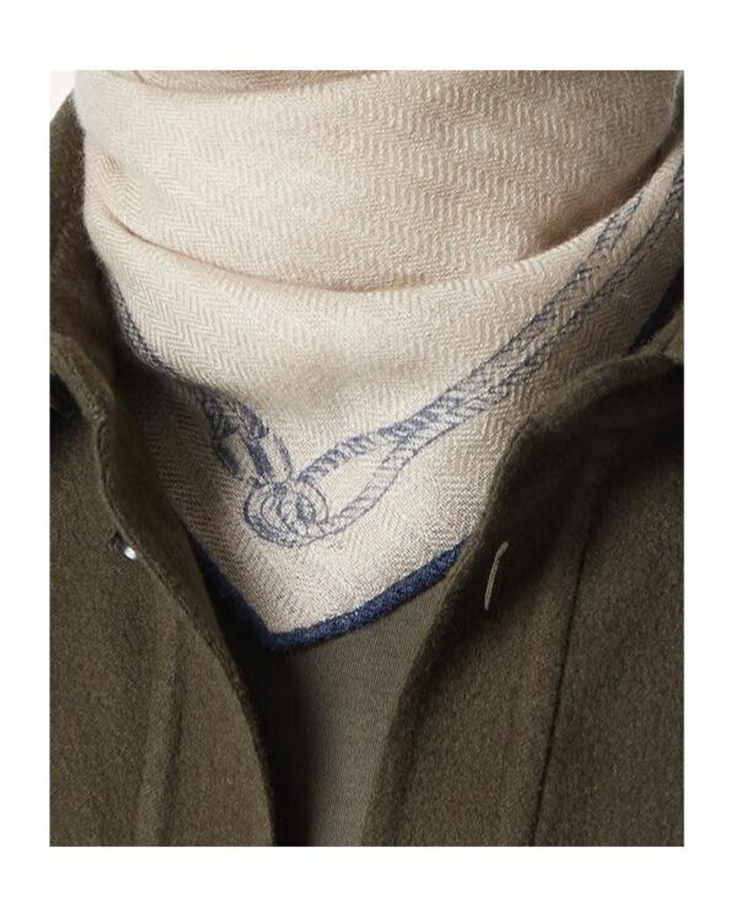 Loro Piana Natural Alare Foulard 60X60 for men