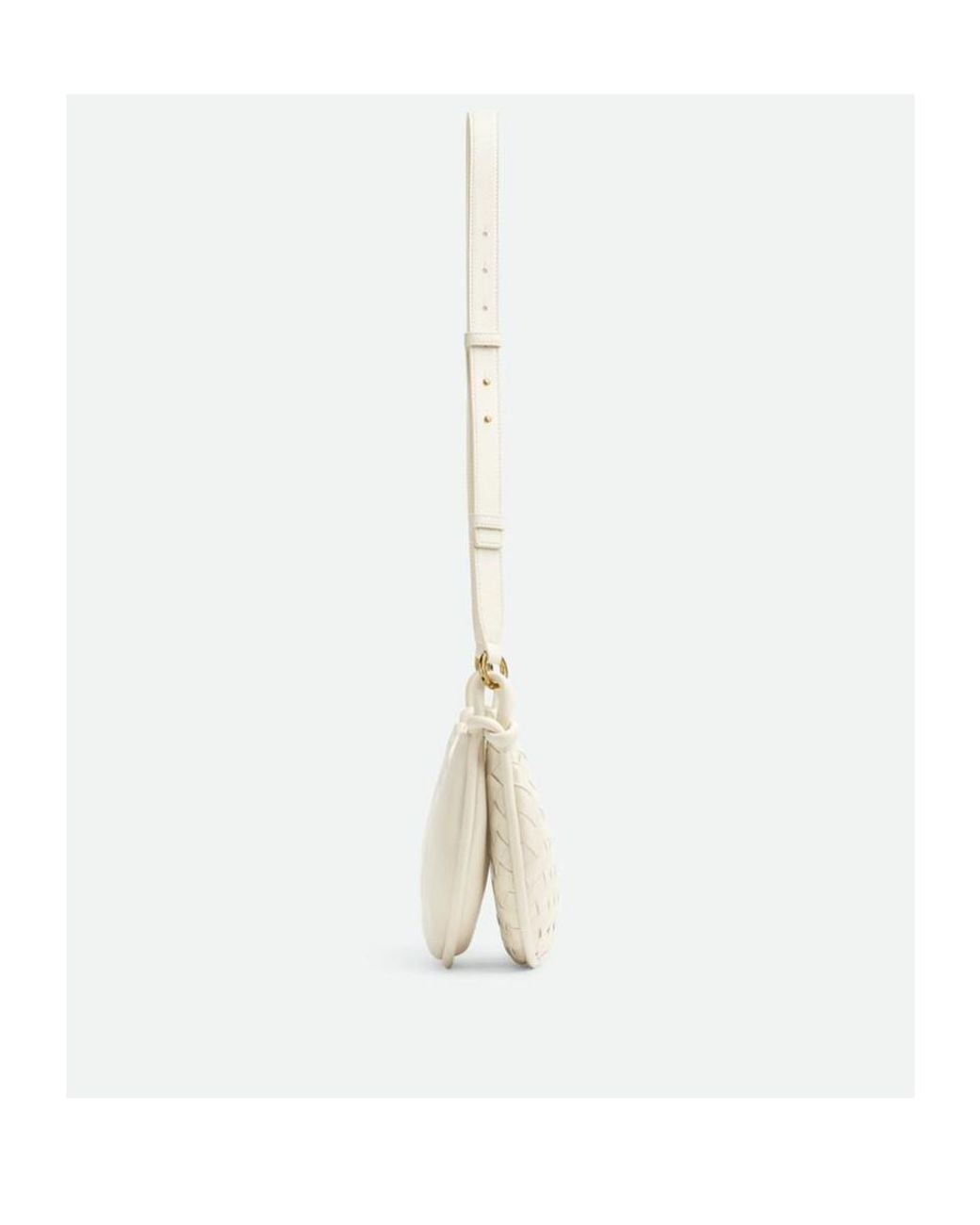 Bottega Veneta White Gemelli Intrecciato Shoulder Bag
