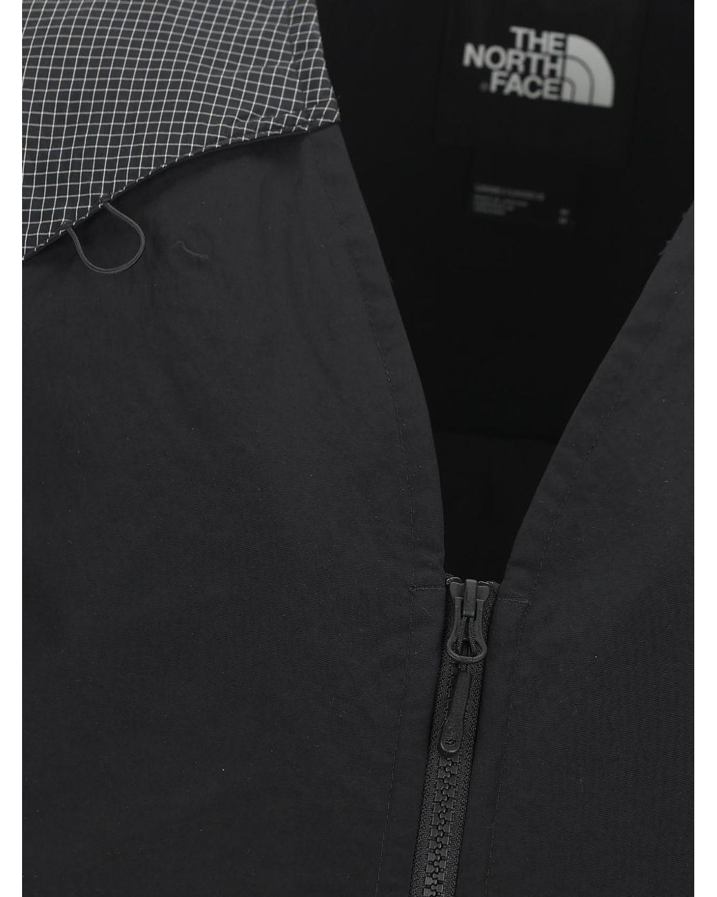 The North Face Black Grid Panel Vest Jacket for men