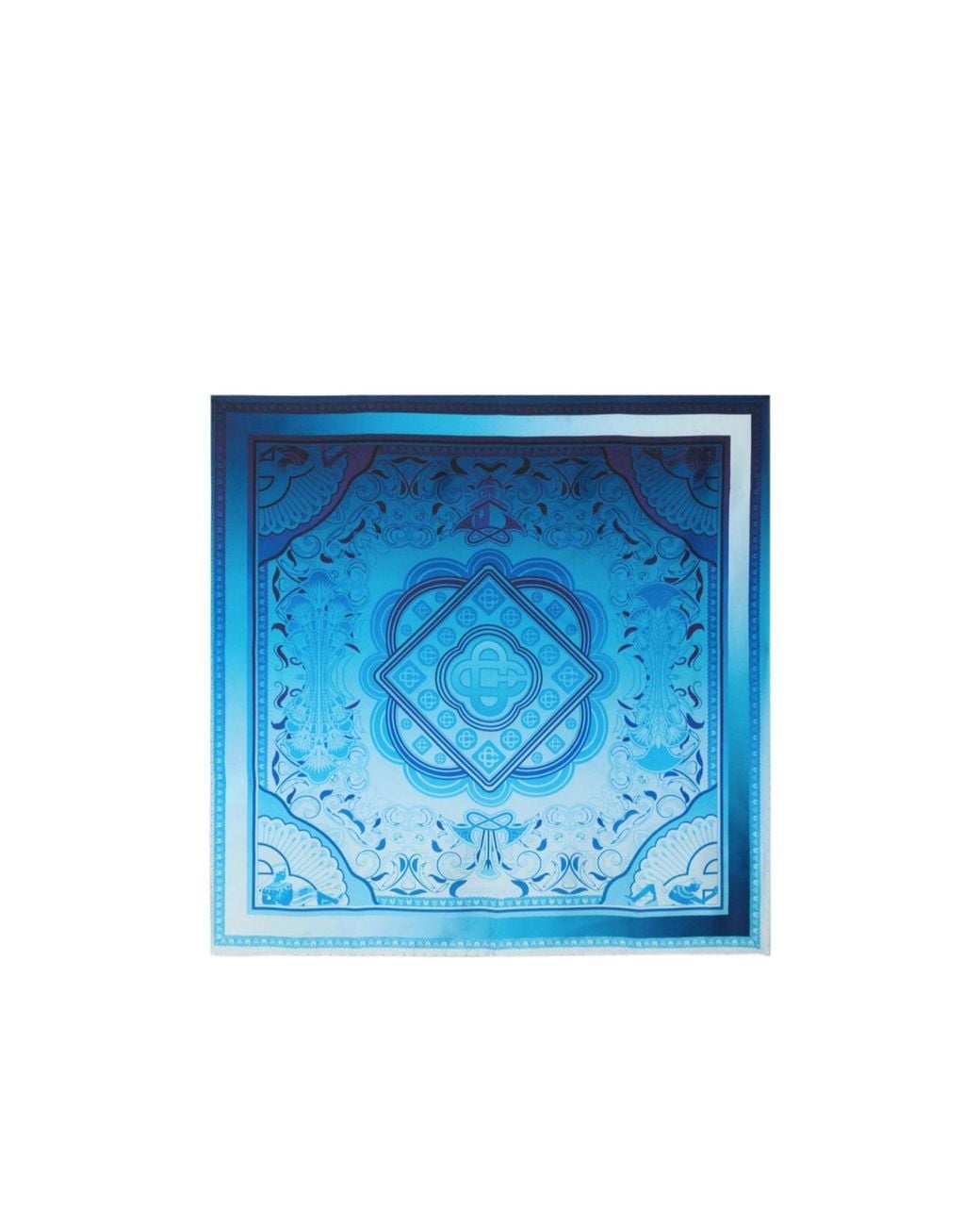 Casablanca Blue Logo Printed Scarf for men