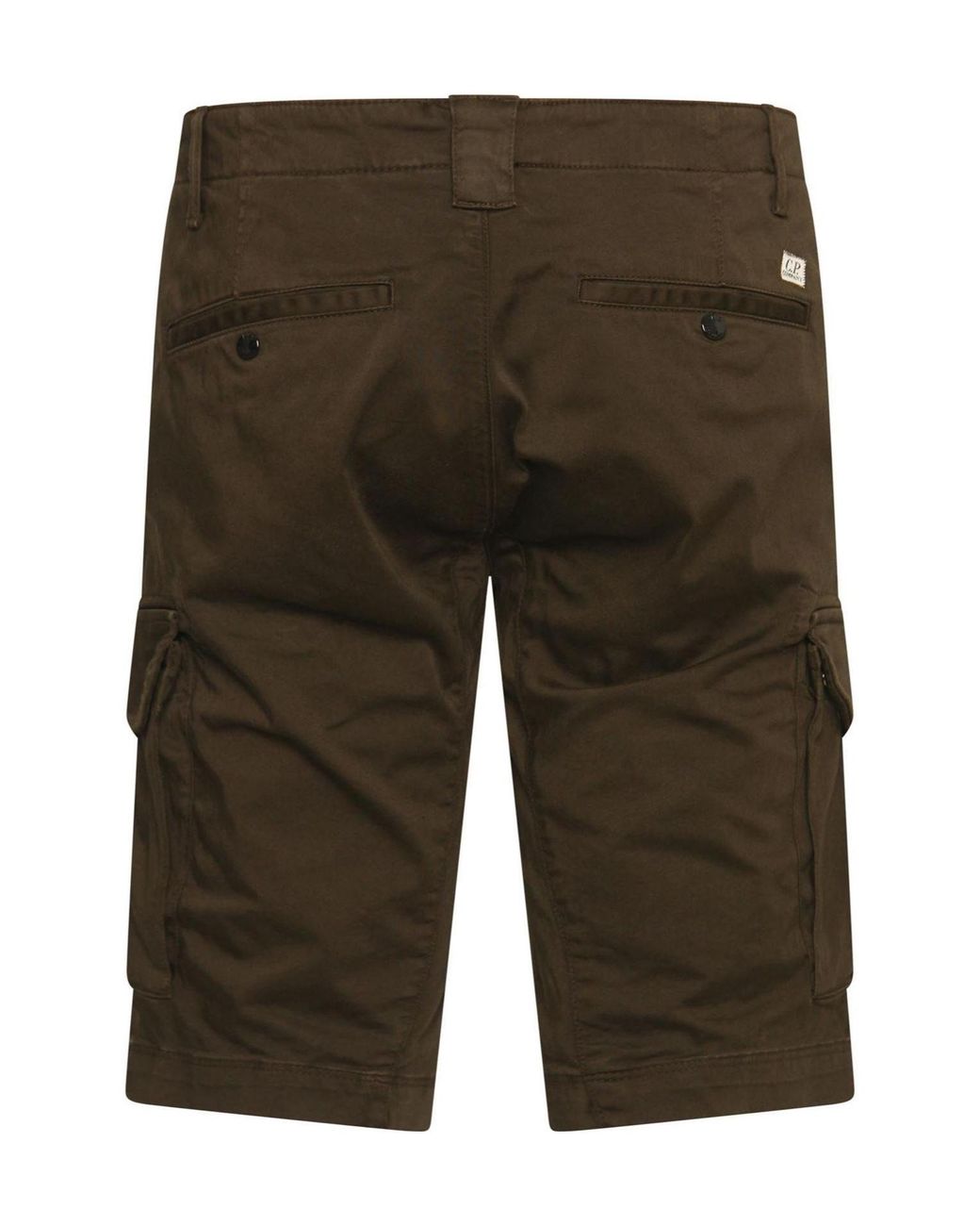 C P Company Green Stretch Cargo Shorts for men