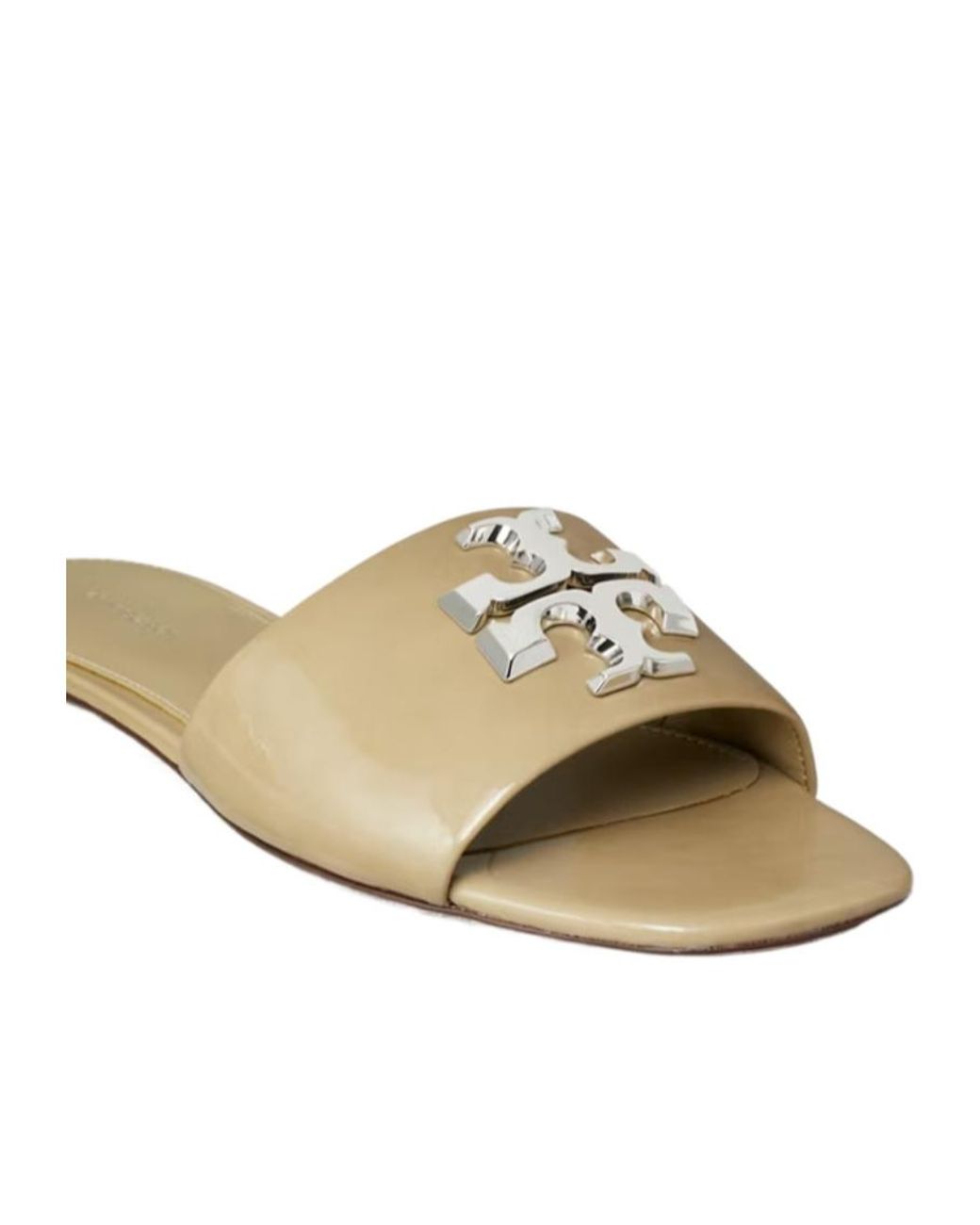 Tory Burch White Eleanor Flat Sandals