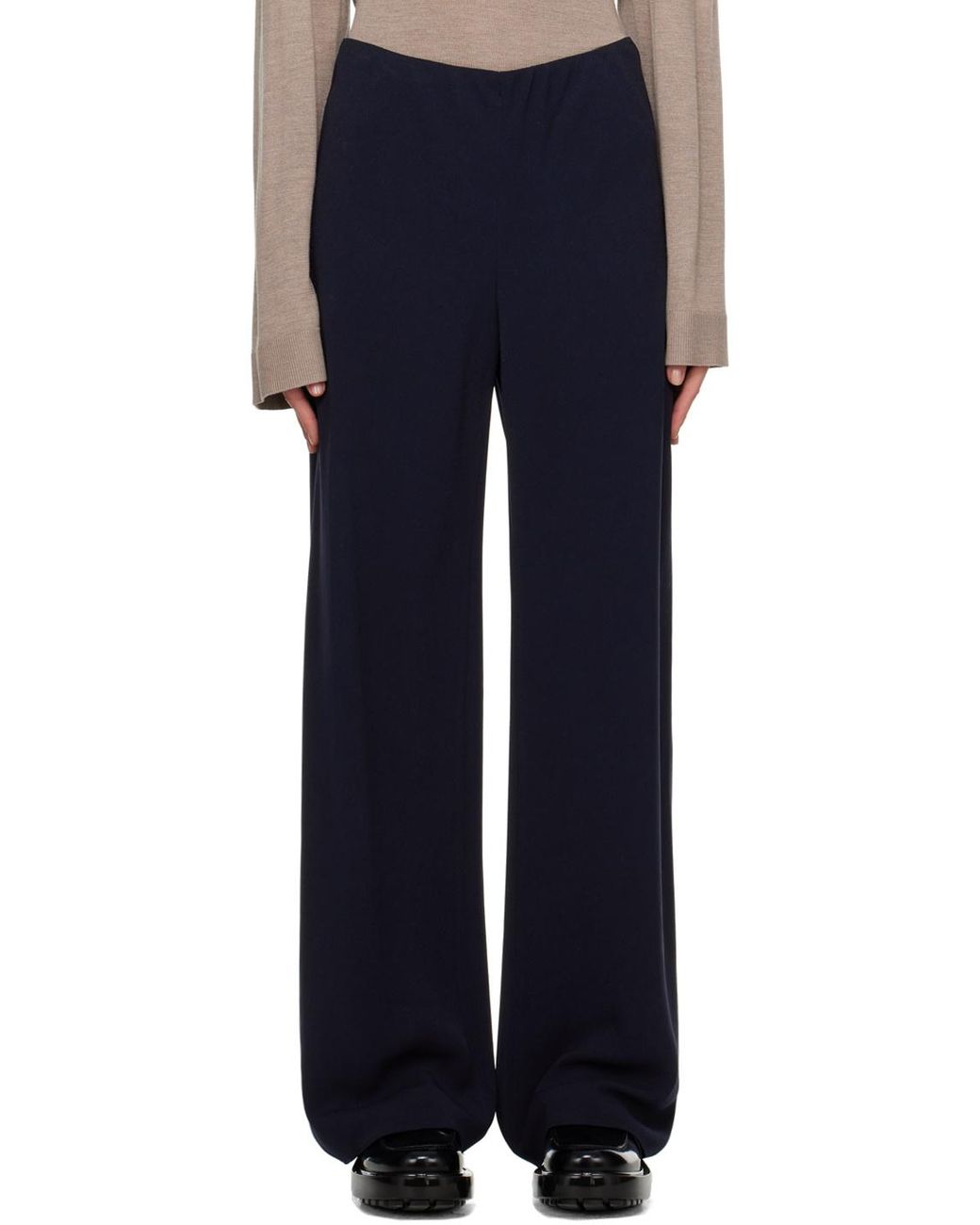 Vince Blue High Waist Bias Pants