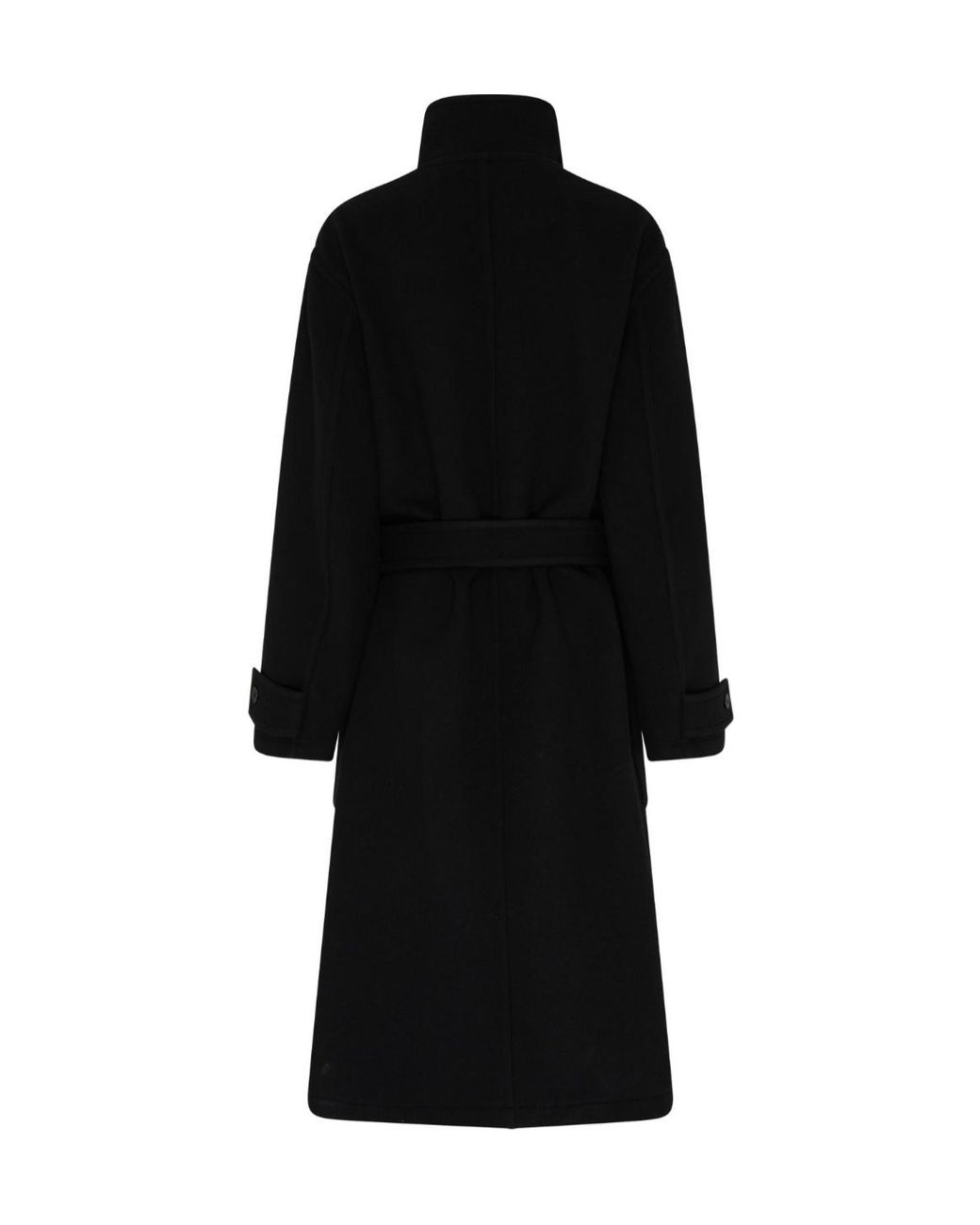Lemaire Black Long Belted Coat