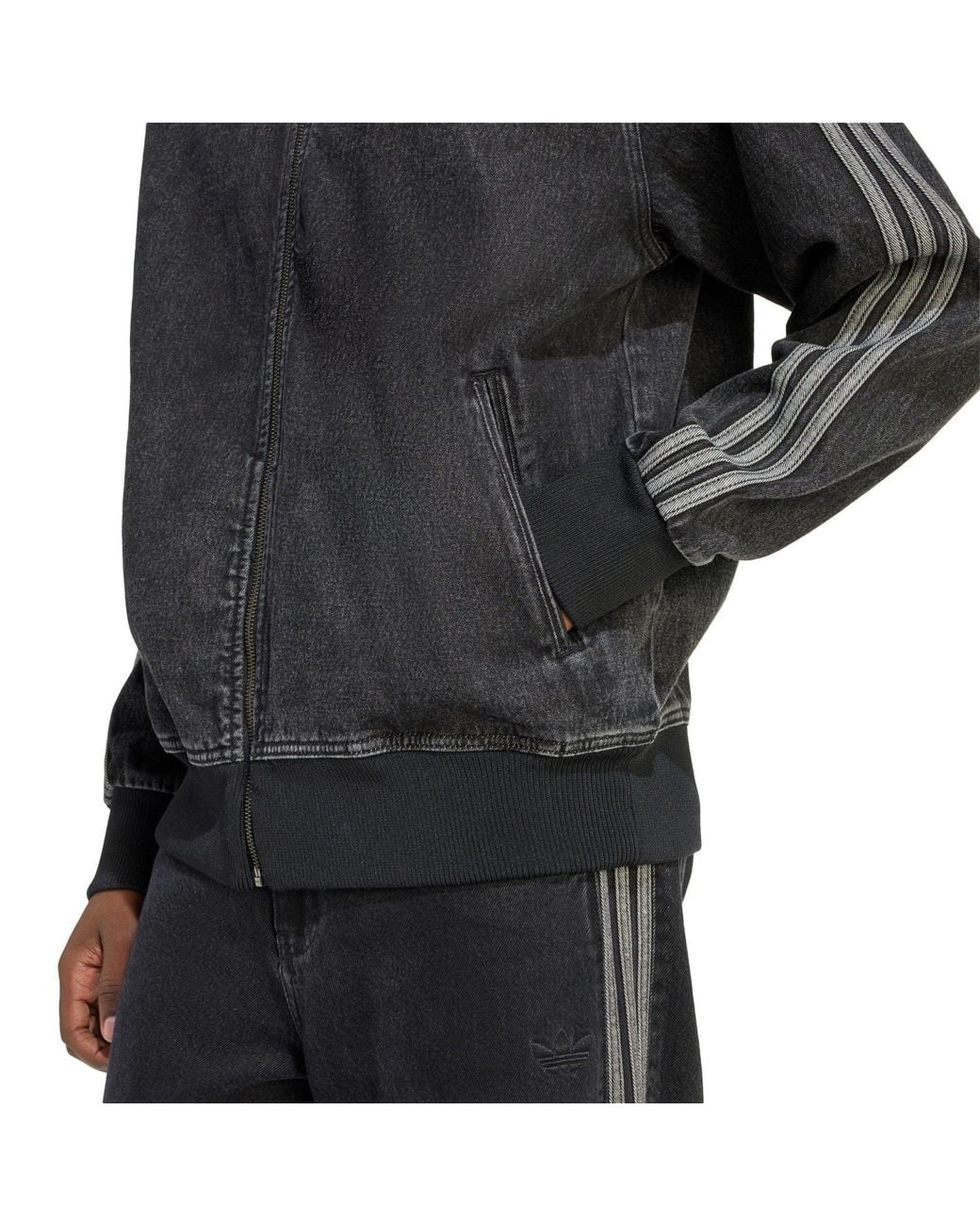 Adidas Originals Black Denim Jacket for men