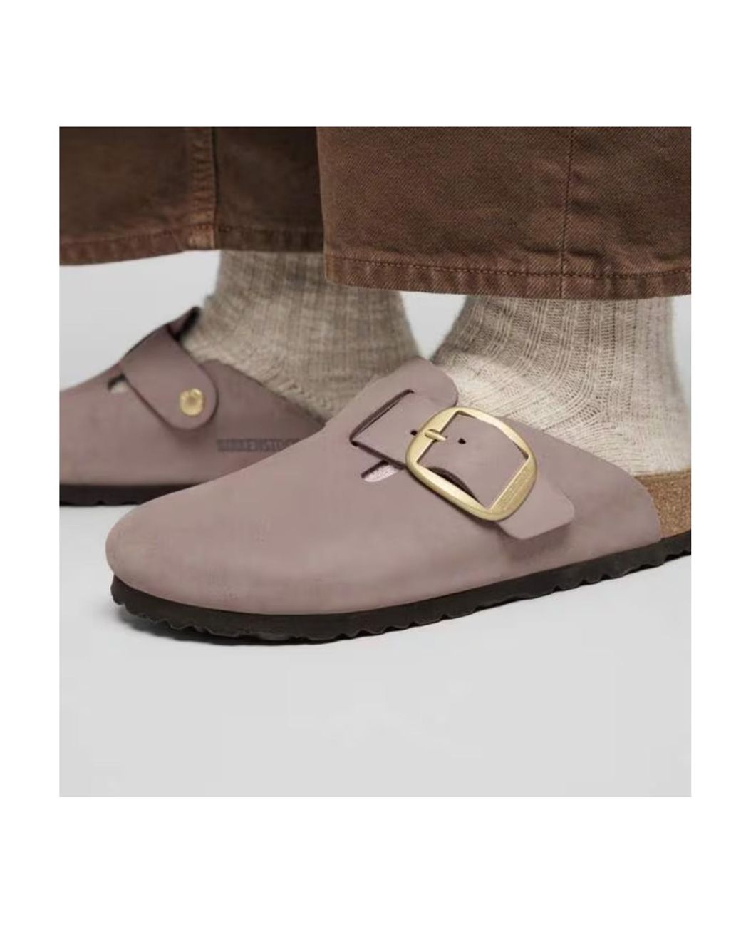 Birkenstock Brown Boston Big Buckle Sandals