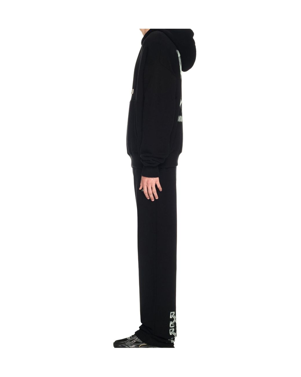 Off-White c/o Virgil Abloh Black Vibe Arrow Skate Drawstring Hoodie for men