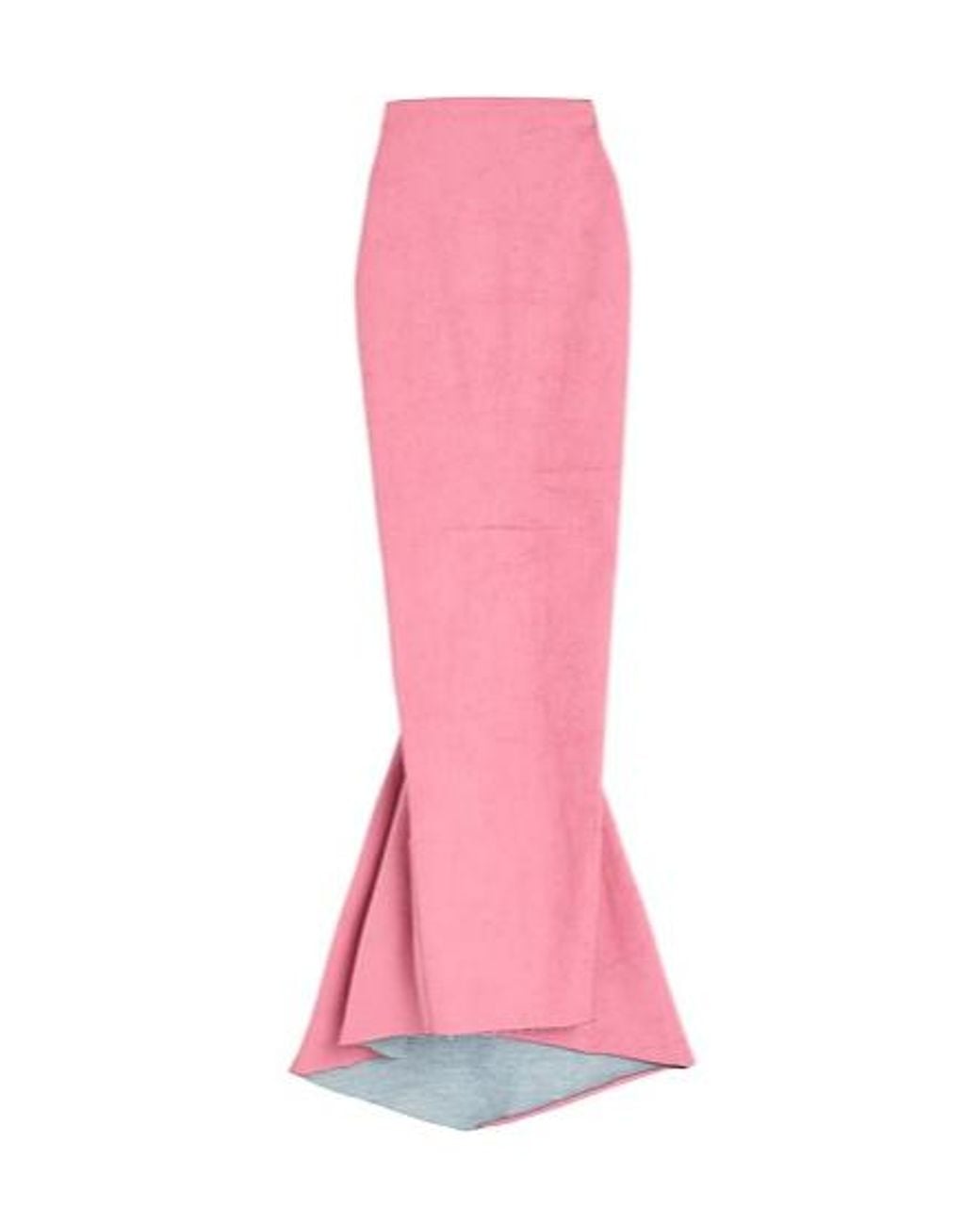 Rick Owens Pink Asymmetrical Denim Skirt