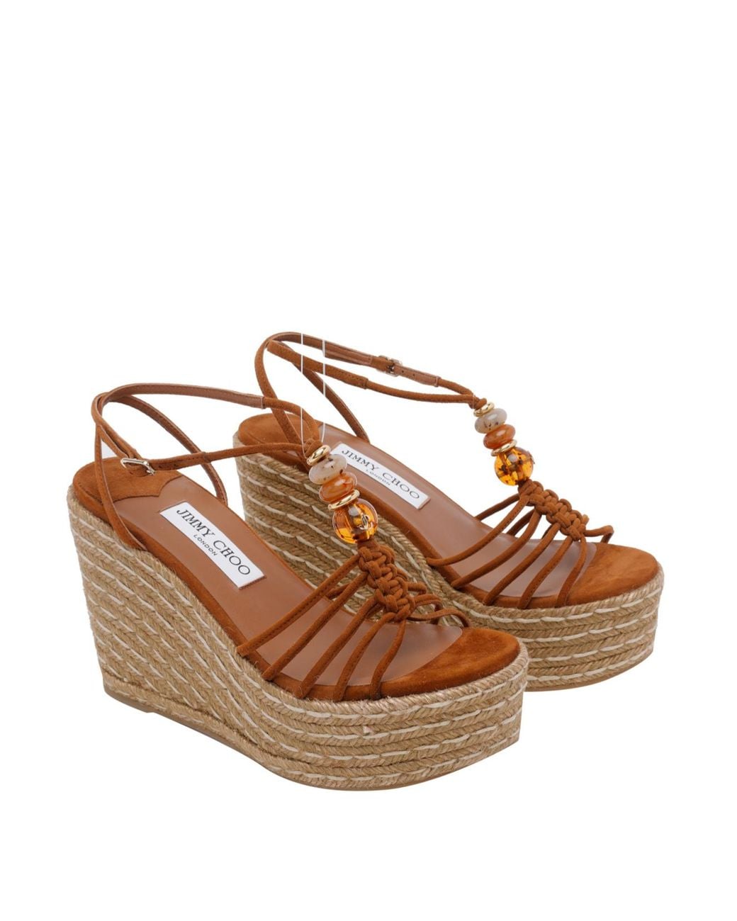 Jimmy Choo Brown Lemi Wedge Sandals