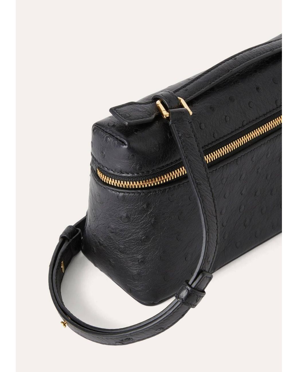 Loro Piana Black Zippered Handbag