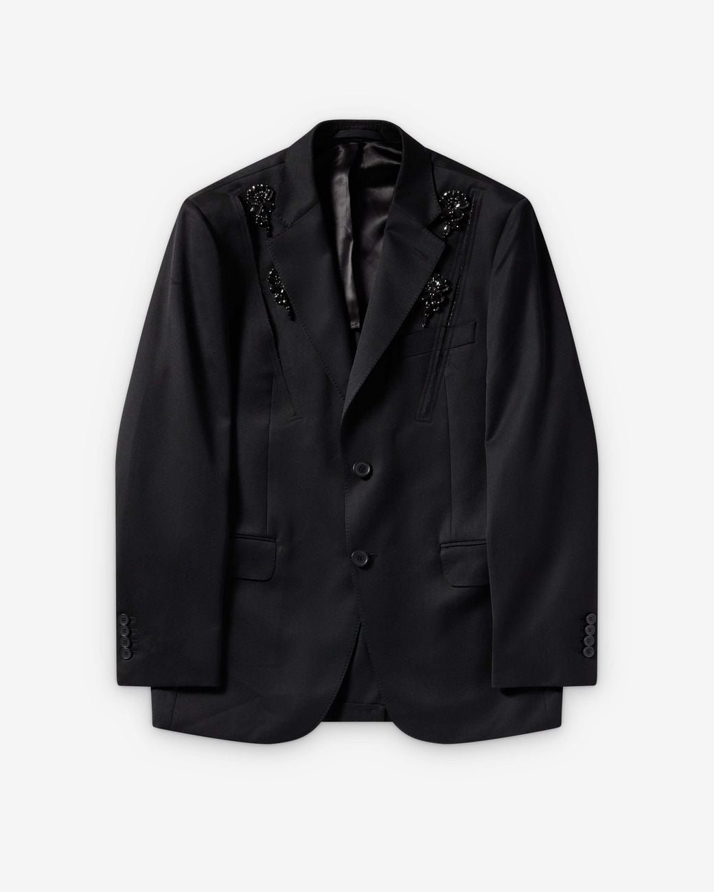 Simone Rocha Black Embellished Structured Blazer for men