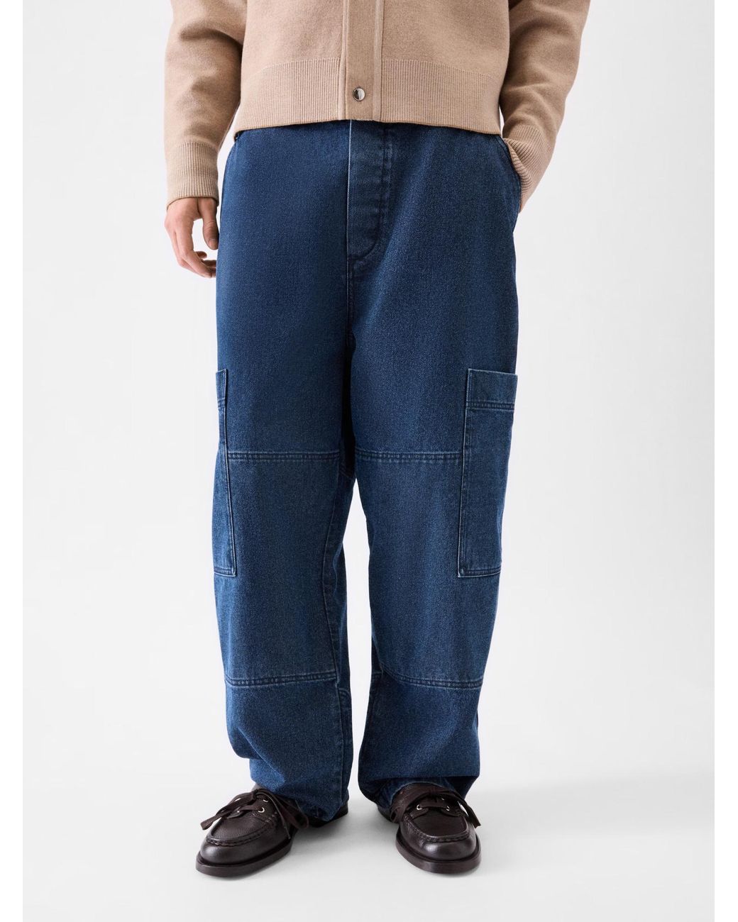 Jacquemus Blue Carré De-Nîmes Wide-Leg Jeans for men