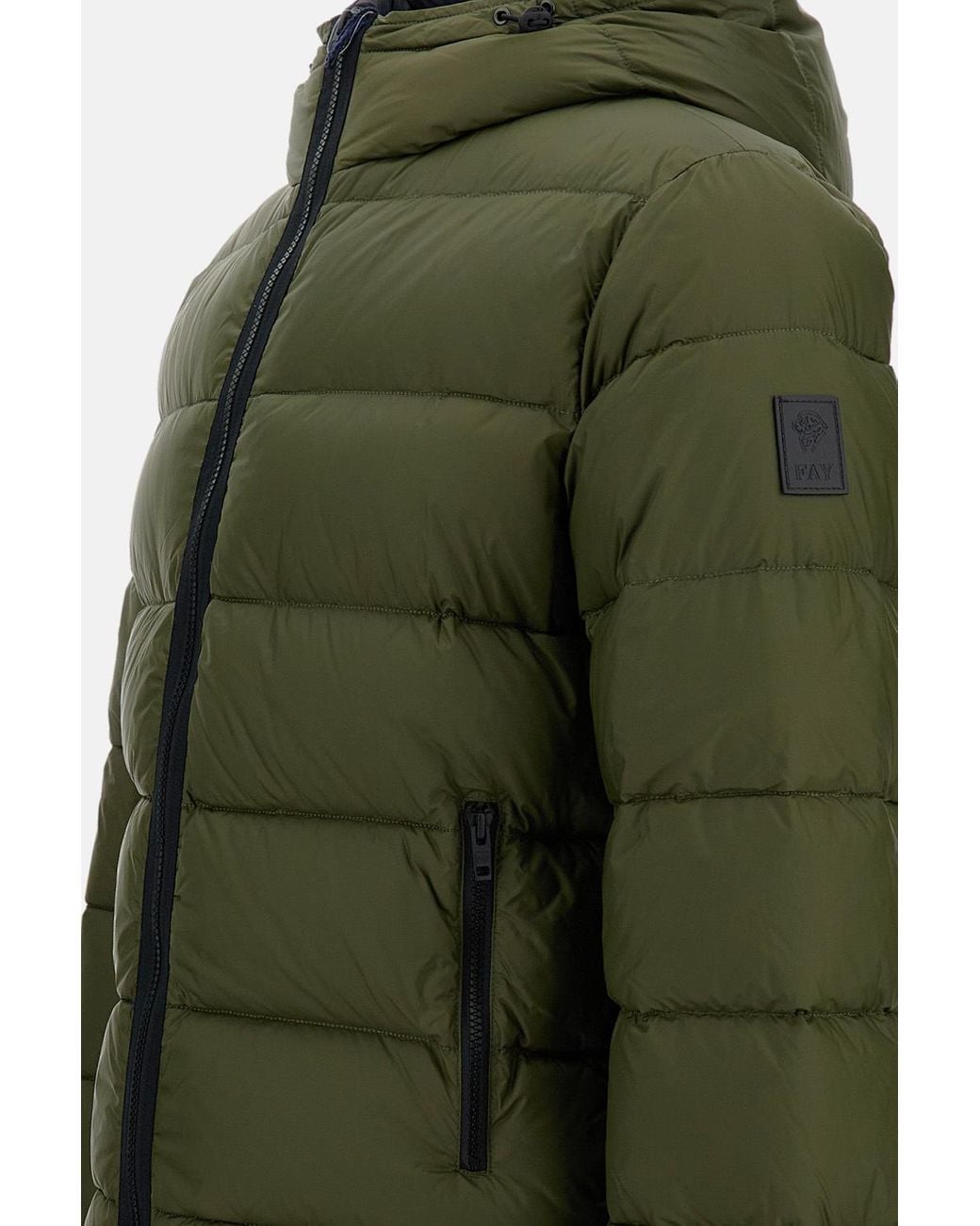Fay Green Hooded Puffer Jacket for men