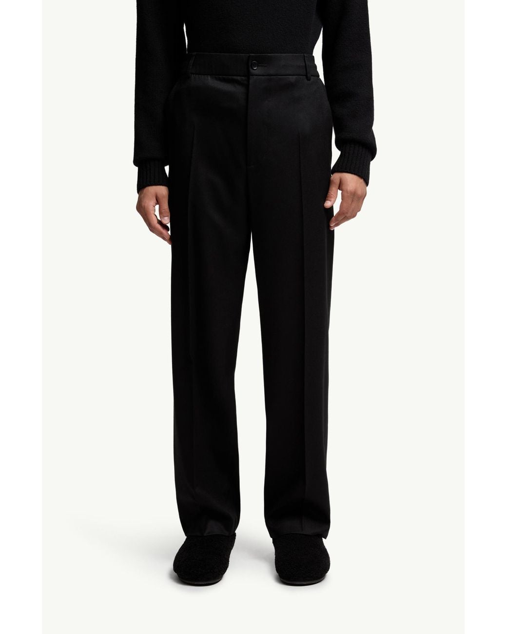 Moncler Black Straight-Leg Trousers for men