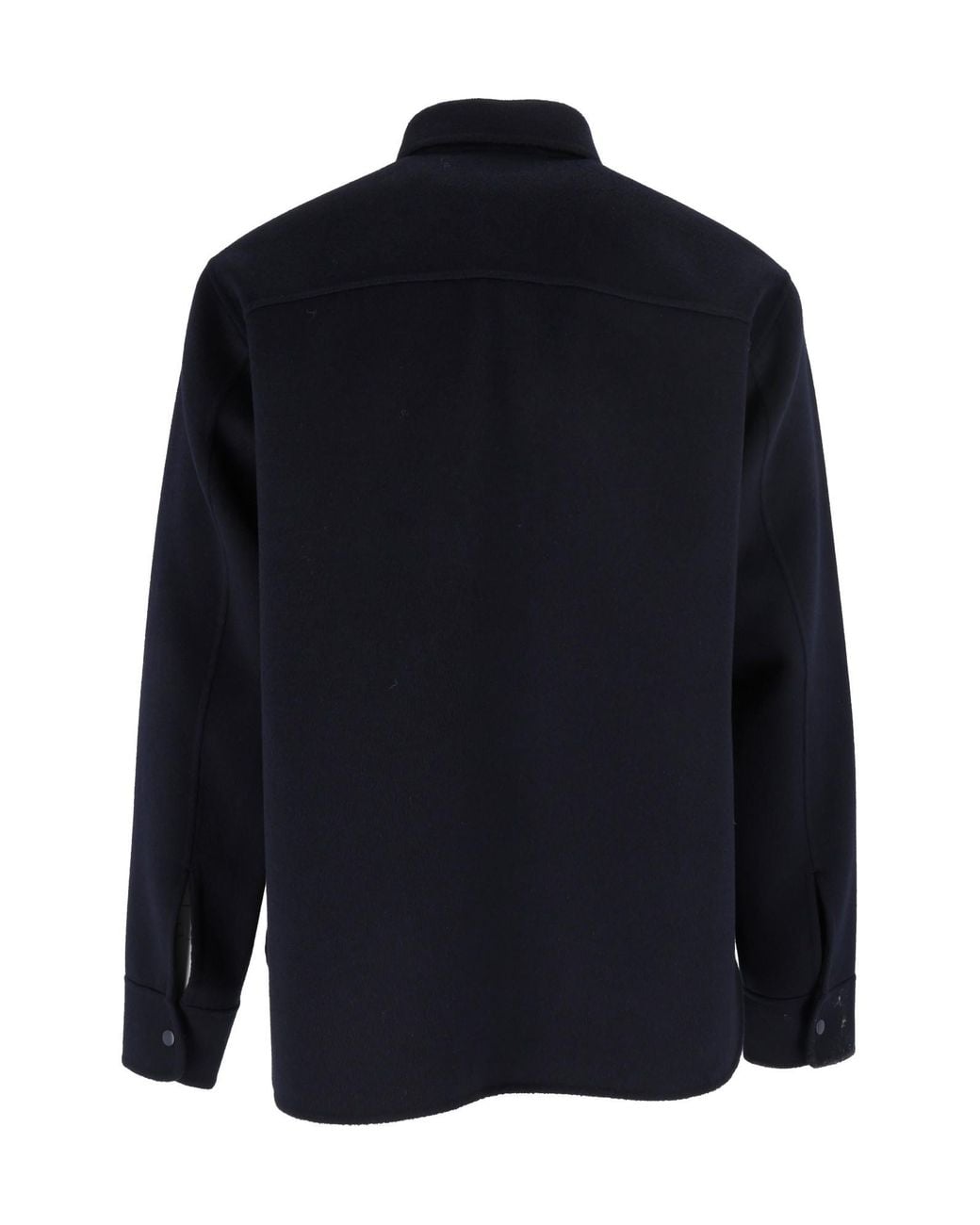 Aspesi Blue Button-Front Shirt Jacket for men
